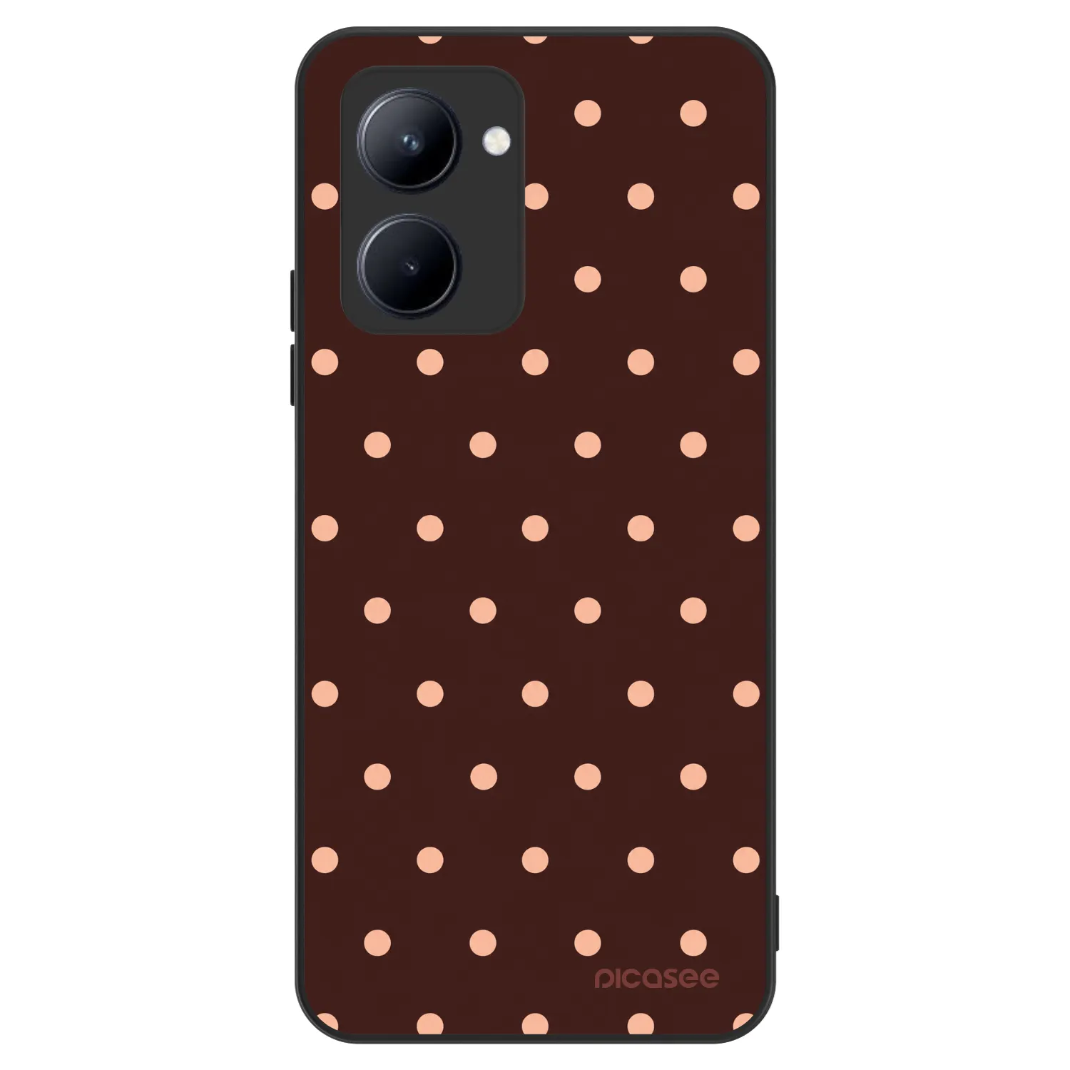 Picasee ULTIMATE CASE za Realme C33 (2023) - Peach Dots & Chocolate