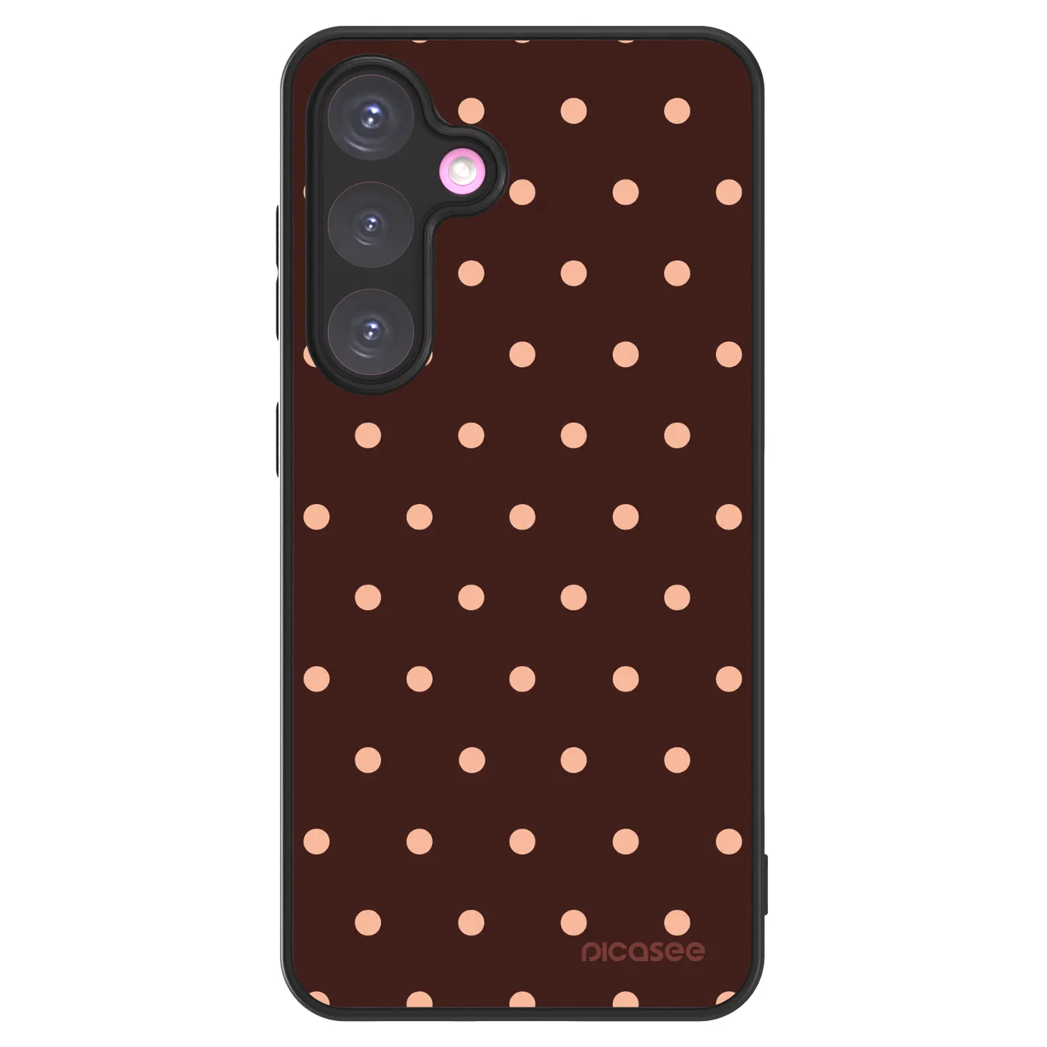 Picasee ULTIMATE CASE PowerShare za Samsung Galaxy S24+ S926B 5G - Peach Dots & Chocolate