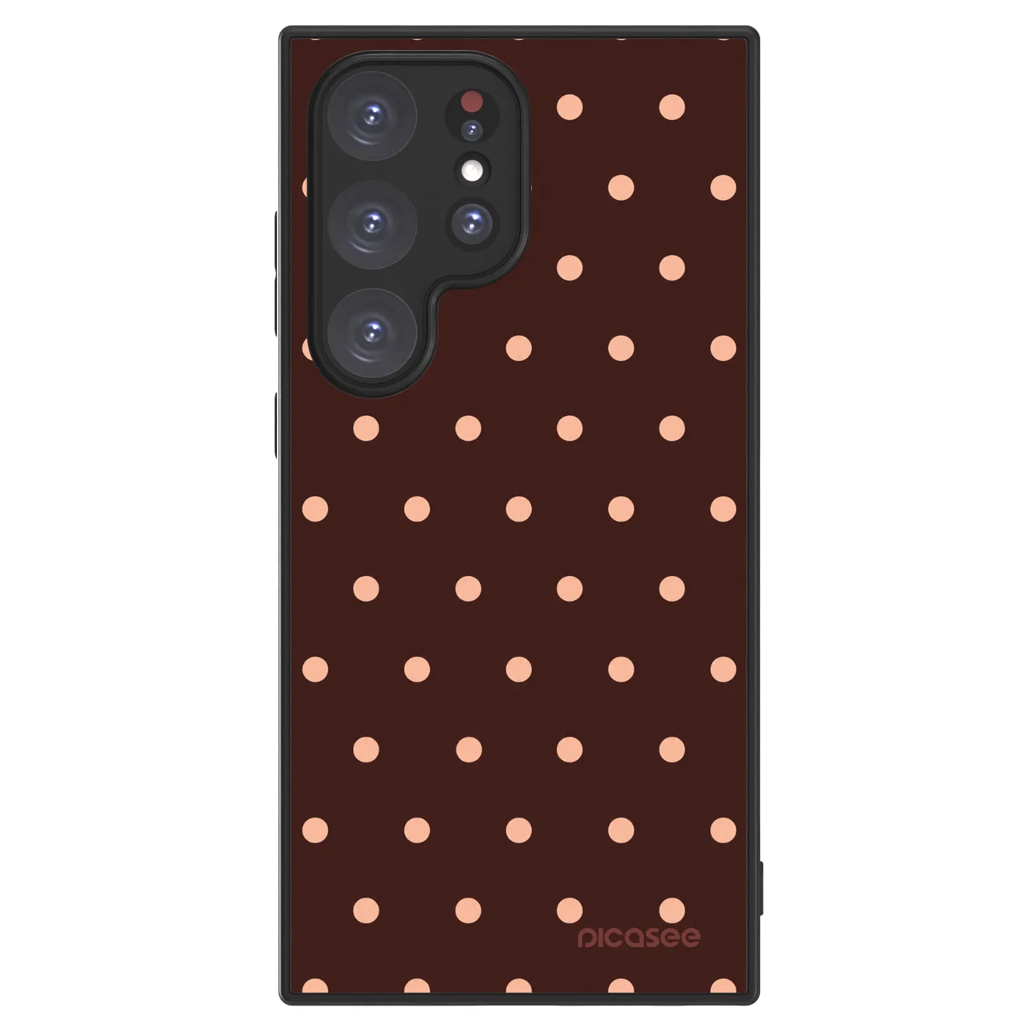 Picasee ULTIMATE CASE PowerShare za Samsung Galaxy S24 Ultra S928B 5G - Peach Dots & Chocolate