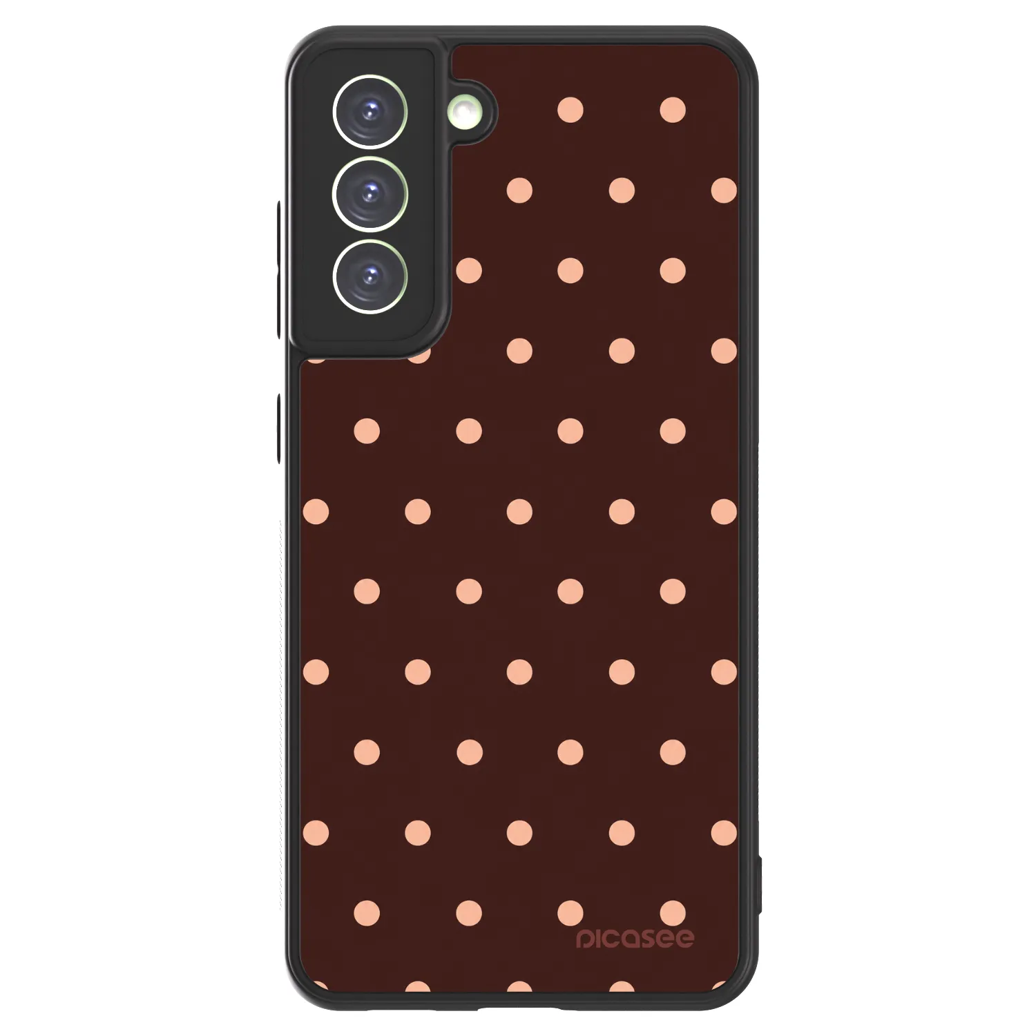 Picasee ULTIMATE CASE PowerShare za Samsung Galaxy S21 FE 5G - Peach Dots & Chocolate