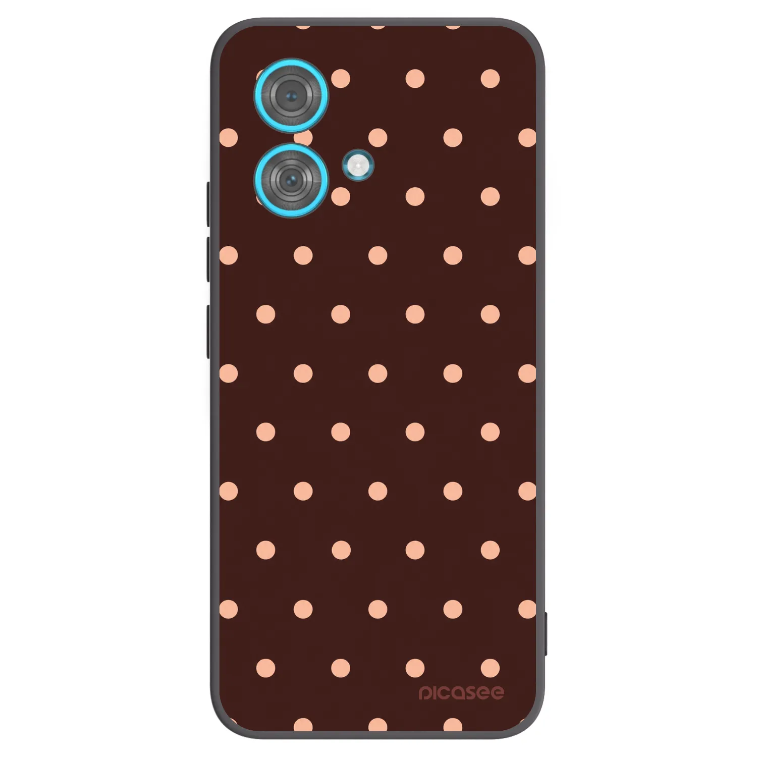 Picasee silikonski črni ovitek za Motorola Edge 40 Neo - Peach Dots & Chocolate