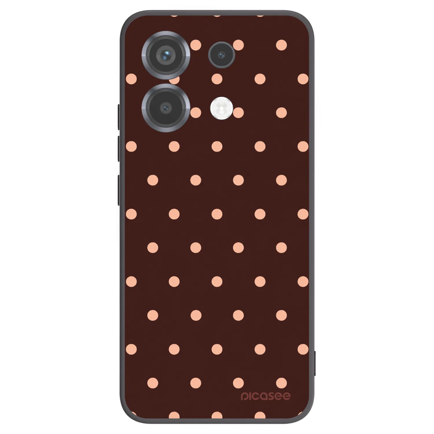 Picasee silikonski črni ovitek za Xiaomi Poco X6 - Peach Dots & Chocolate