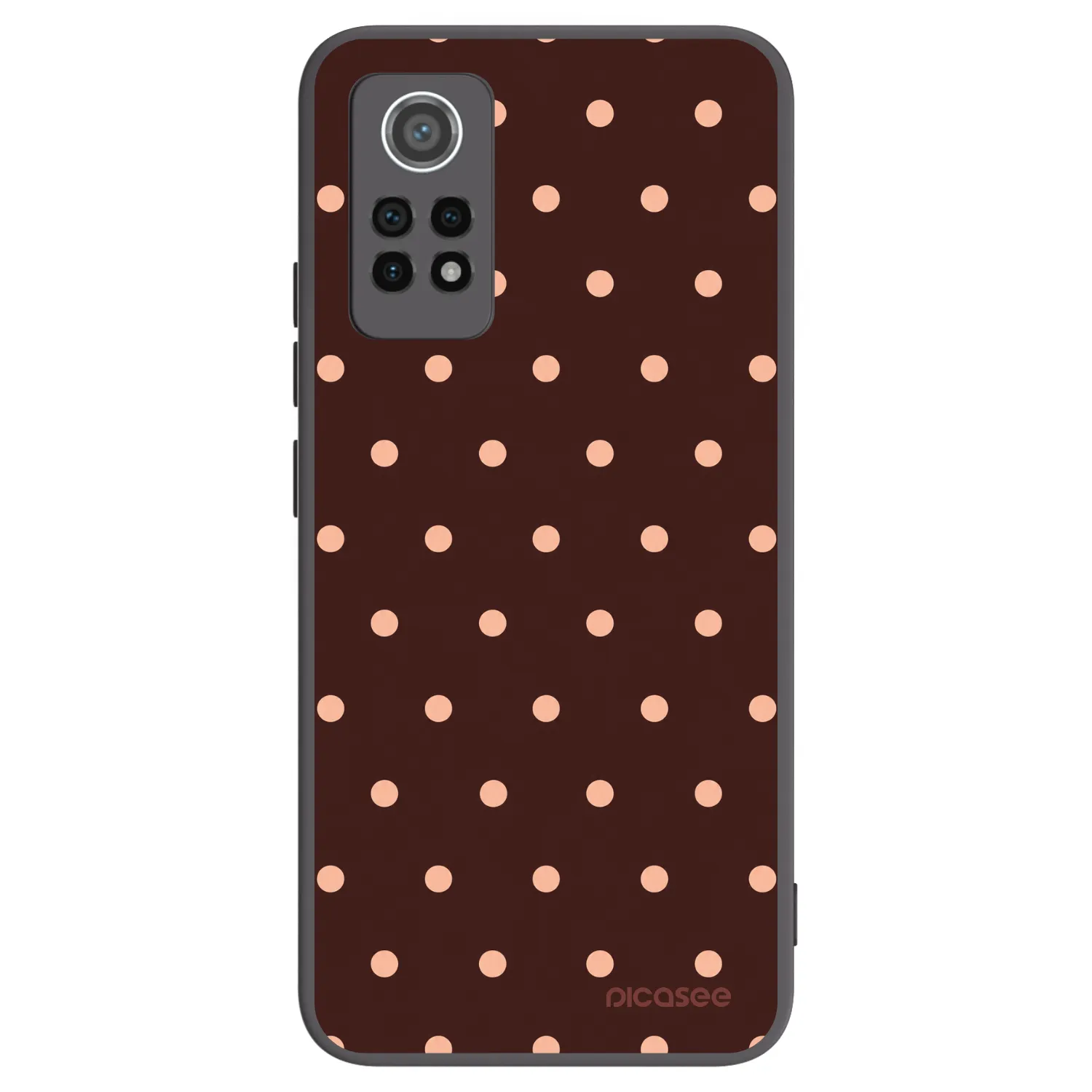 Picasee silikonski črni ovitek za Xiaomi Redmi Note 12 Pro 4G - Peach Dots & Chocolate