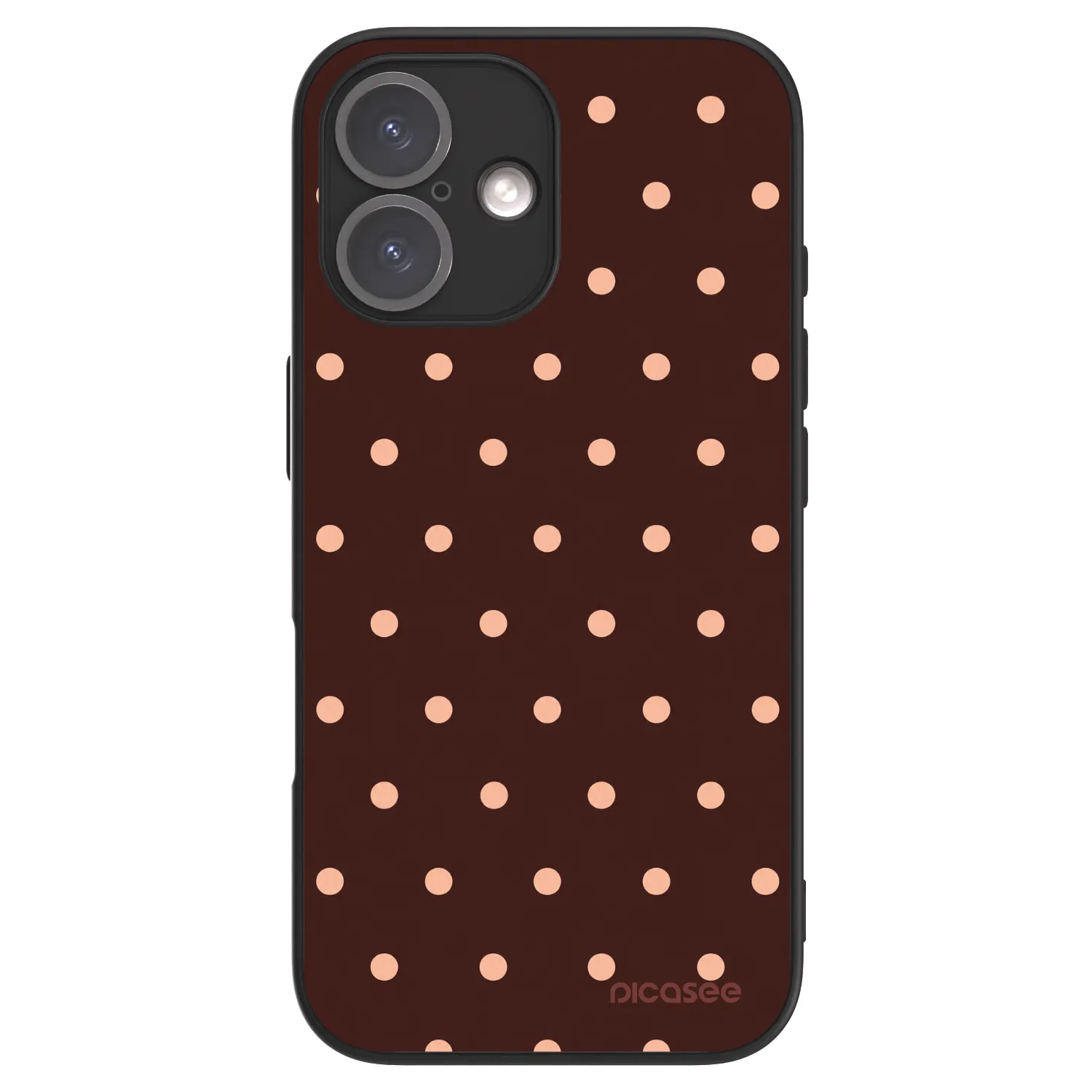 Picasee ULTIMATE CASE MagSafe za Apple iPhone 16 - Peach Dots & Chocolate