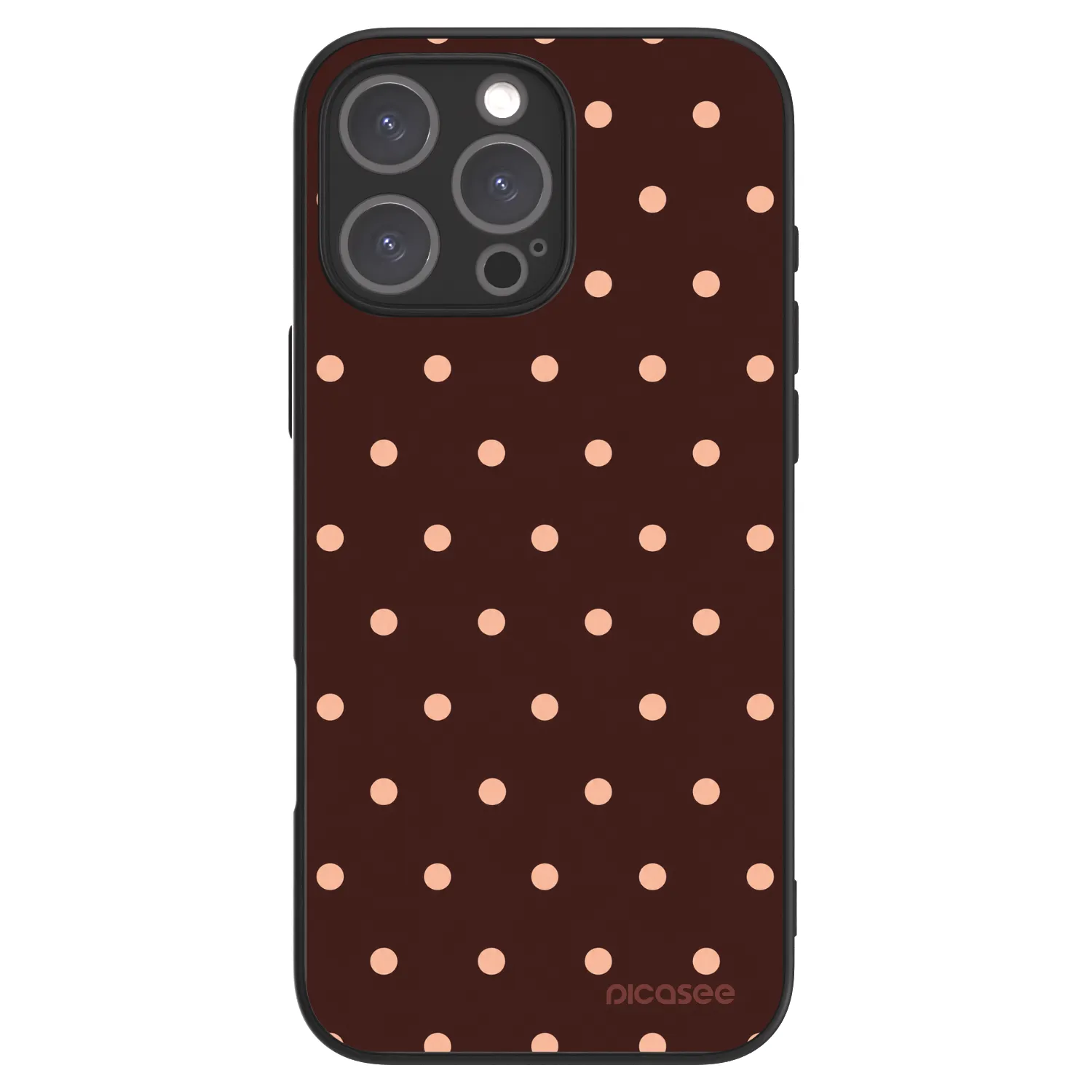 Picasee ULTIMATE CASE MagSafe za Apple iPhone 16 Pro Max - Peach Dots & Chocolate