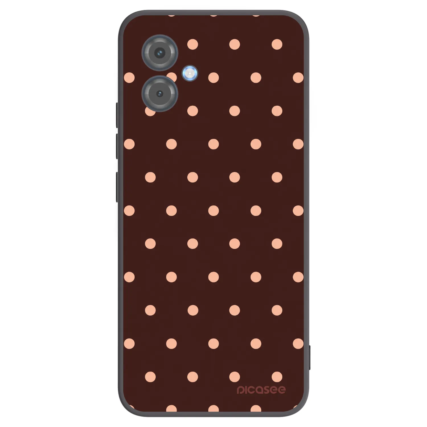 Picasee silikonski črni ovitek za Motorola Moto G14 - Peach Dots & Chocolate