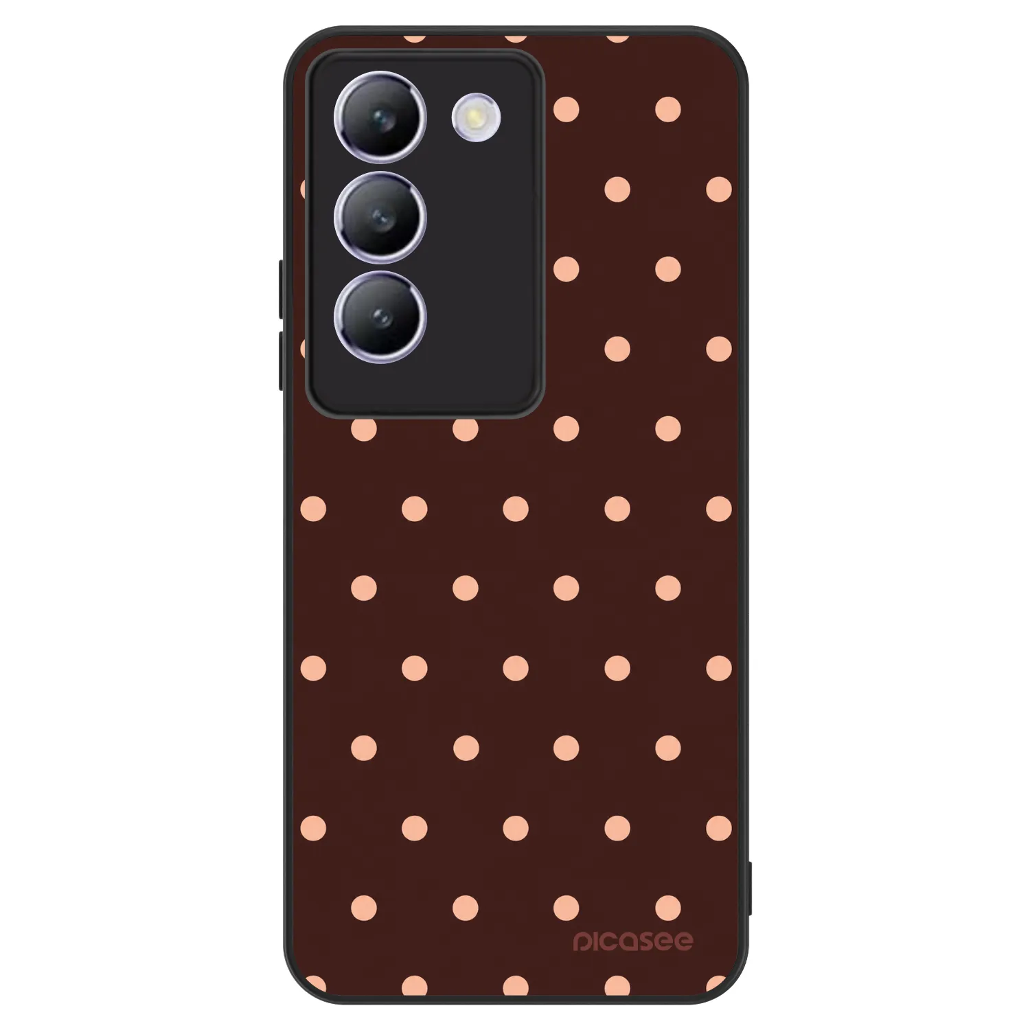 Picasee ULTIMATE CASE za Vivo V40 SE 5G - Peach Dots & Chocolate