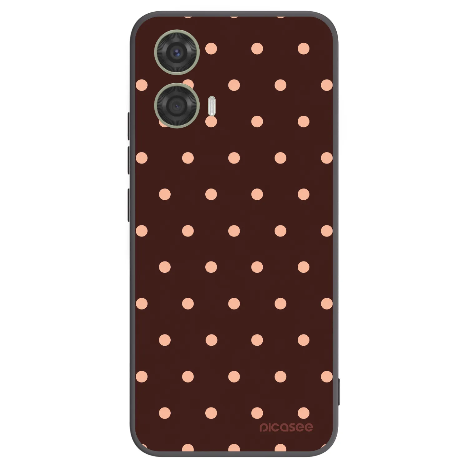 Picasee silikonski črni ovitek za Motorola Moto G24 - Peach Dots & Chocolate