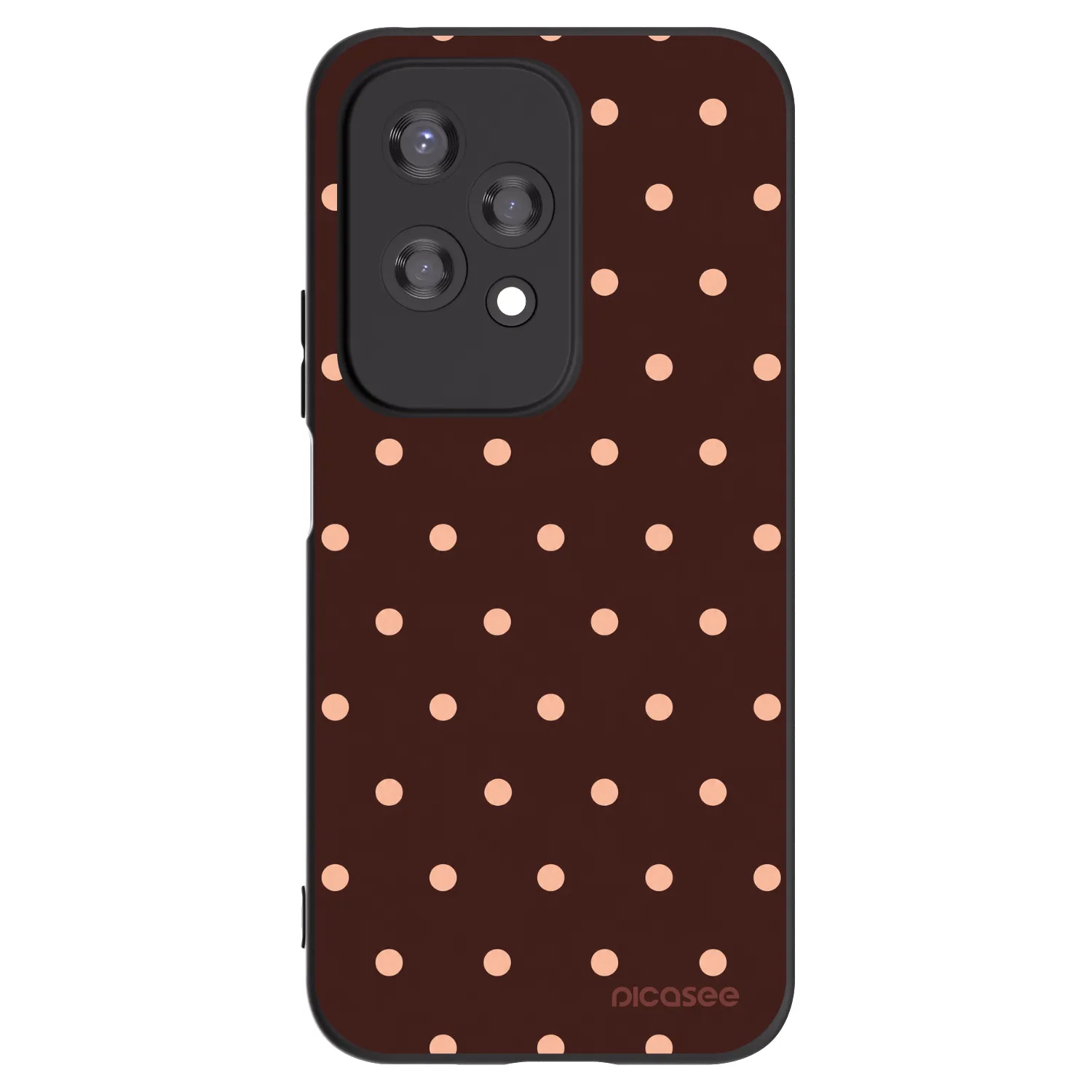 Picasee silikonski črni ovitek za Honor 200 Lite - Peach Dots & Chocolate
