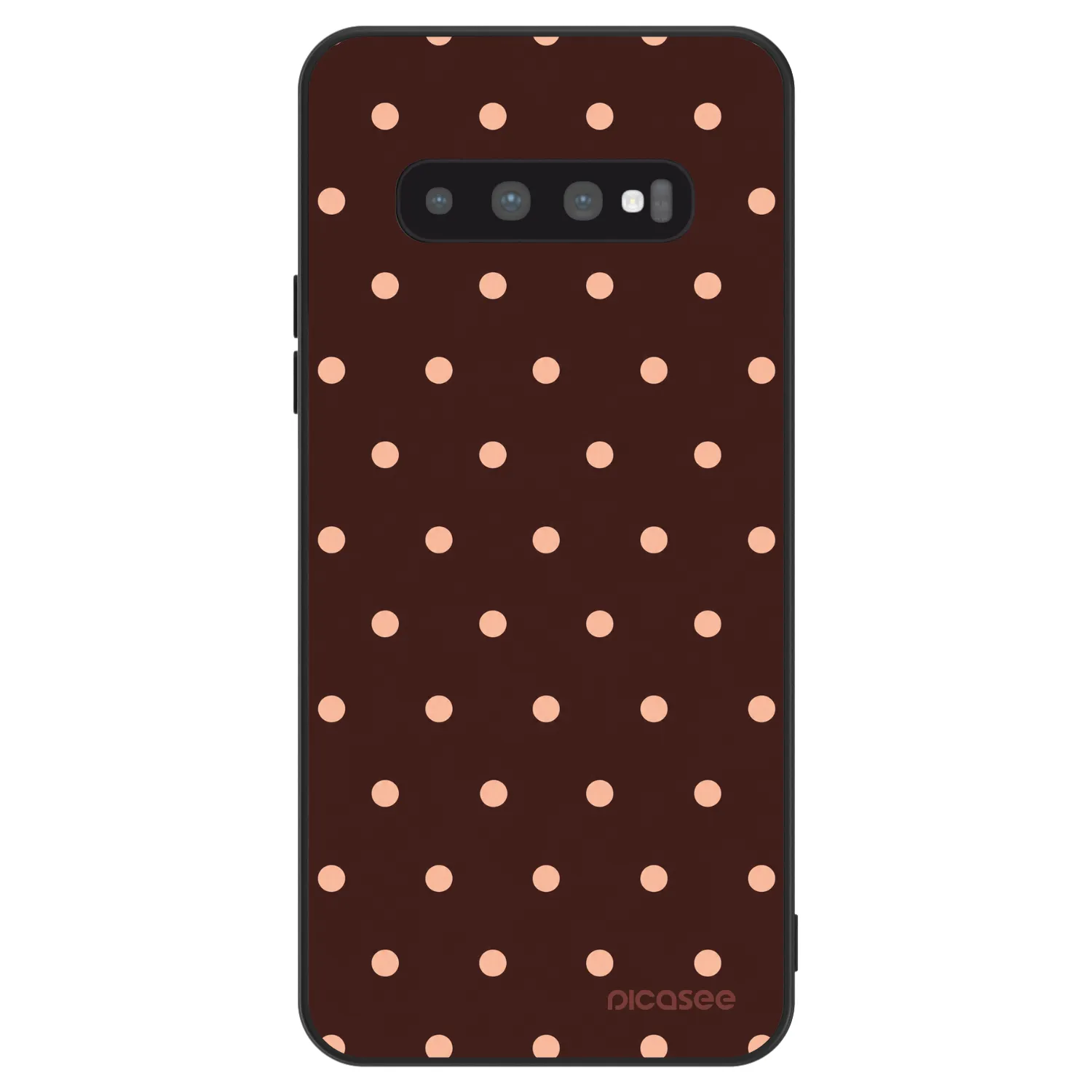 Picasee ULTIMATE CASE za Samsung Galaxy S10 Plus G975 - Peach Dots & Chocolate