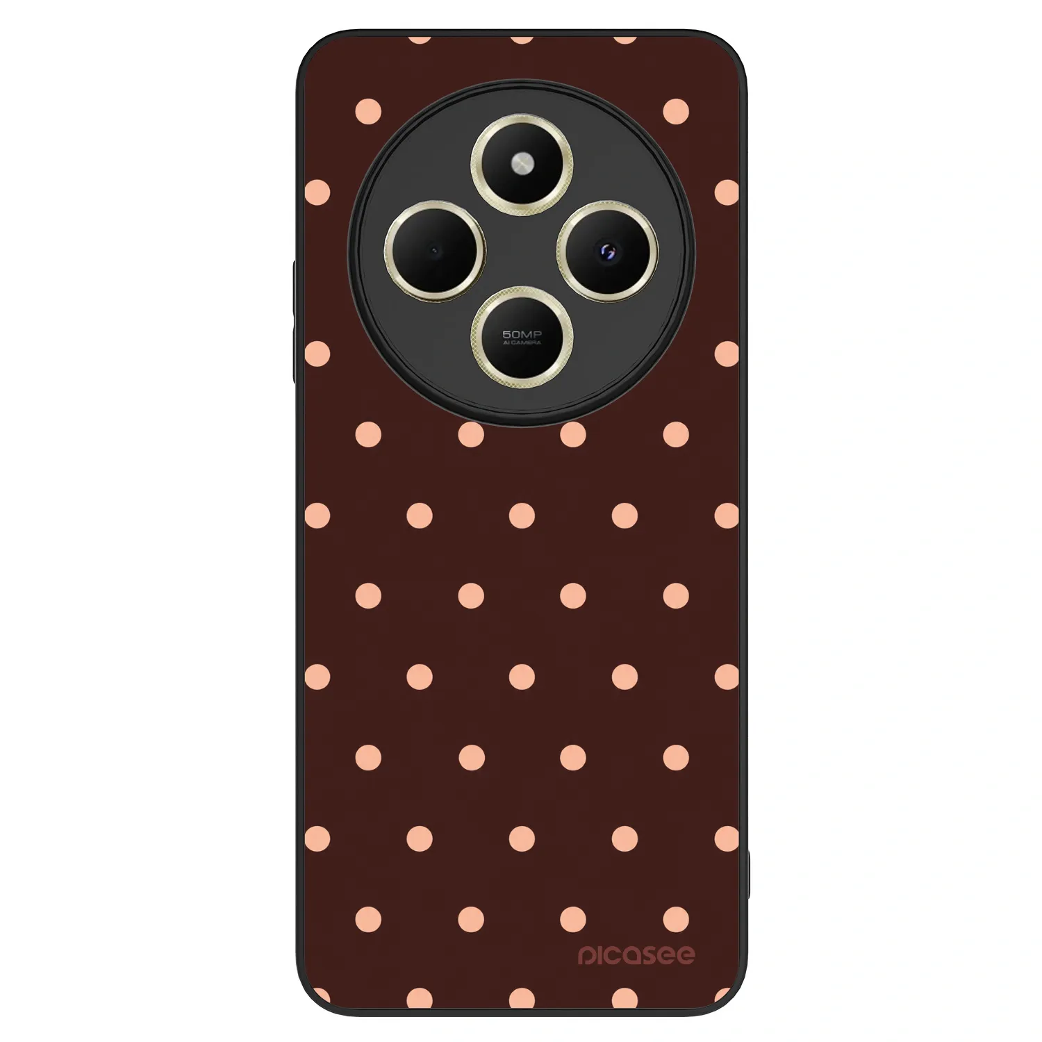 Picasee ULTIMATE CASE za Xiaomi Redmi 14C - Peach Dots & Chocolate