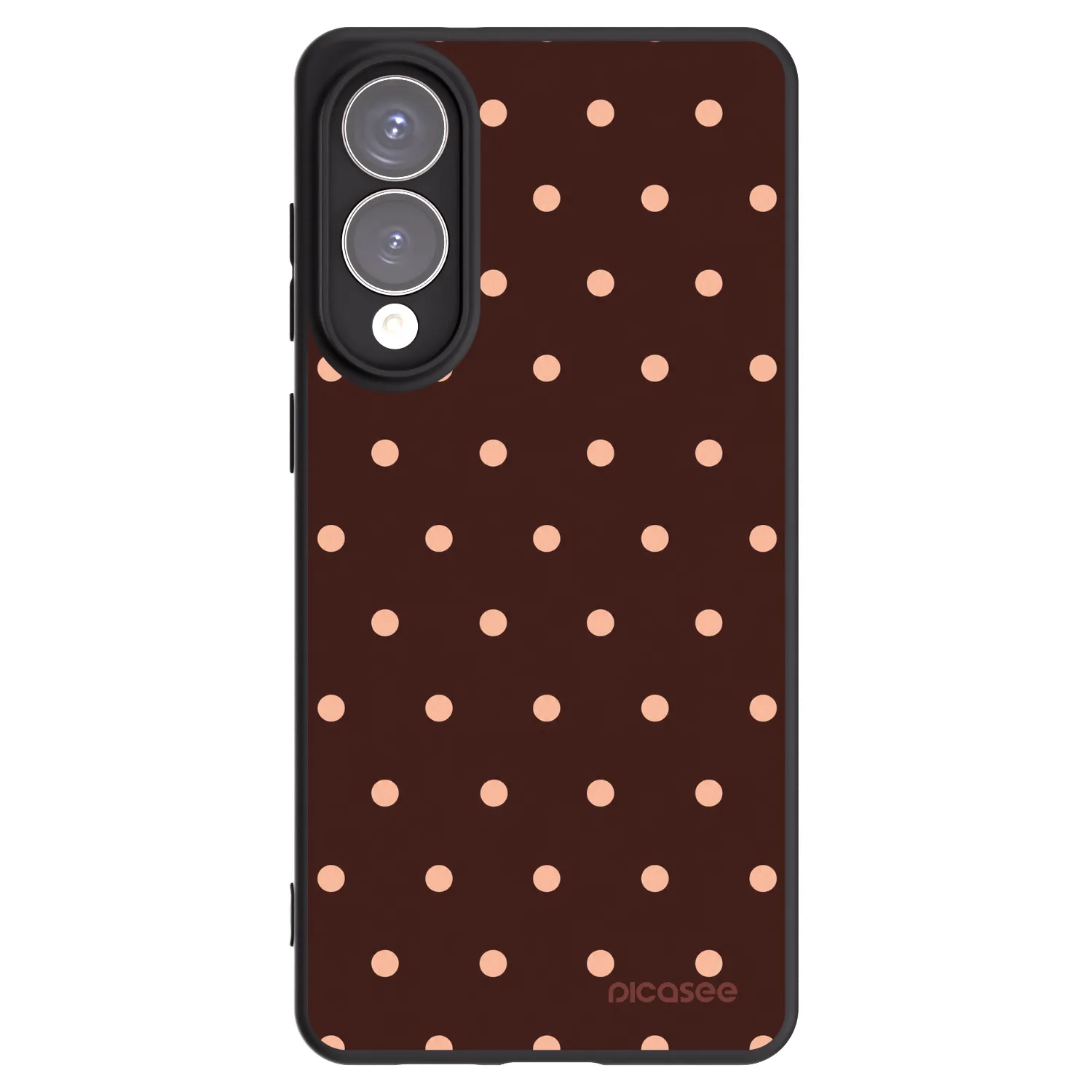 Picasee silikonski črni ovitek za Samsung Galaxy S25 Edge 5G - Peach Dots & Chocolate