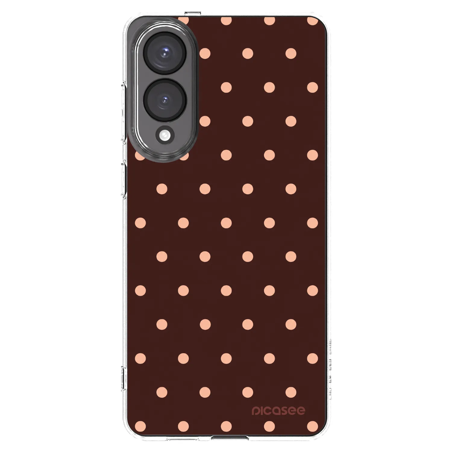 Picasee silikonski prozorni ovitek za Samsung Galaxy S25 Edge 5G - Peach Dots & Chocolate