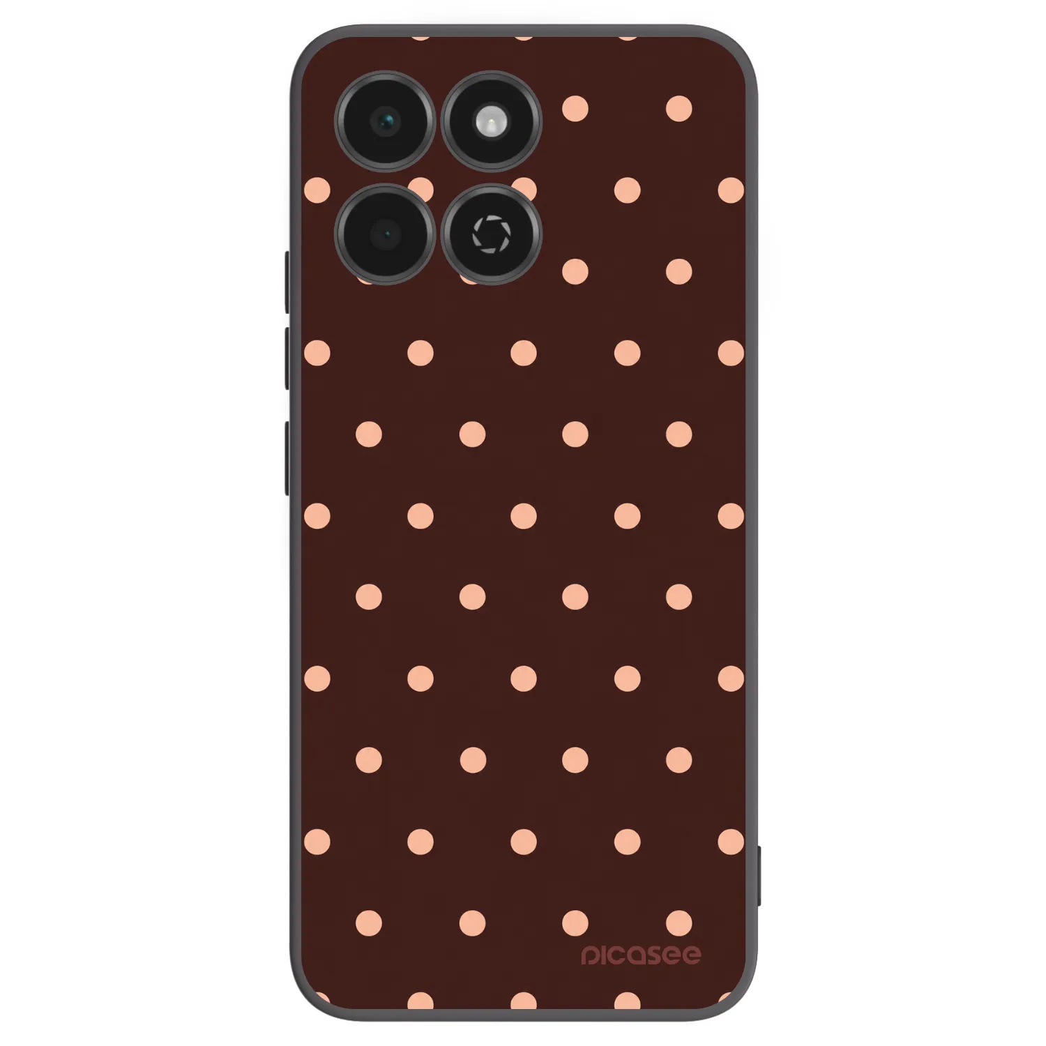 Picasee silikonski črni ovitek za Honor 200 Smart 5G - Peach Dots & Chocolate