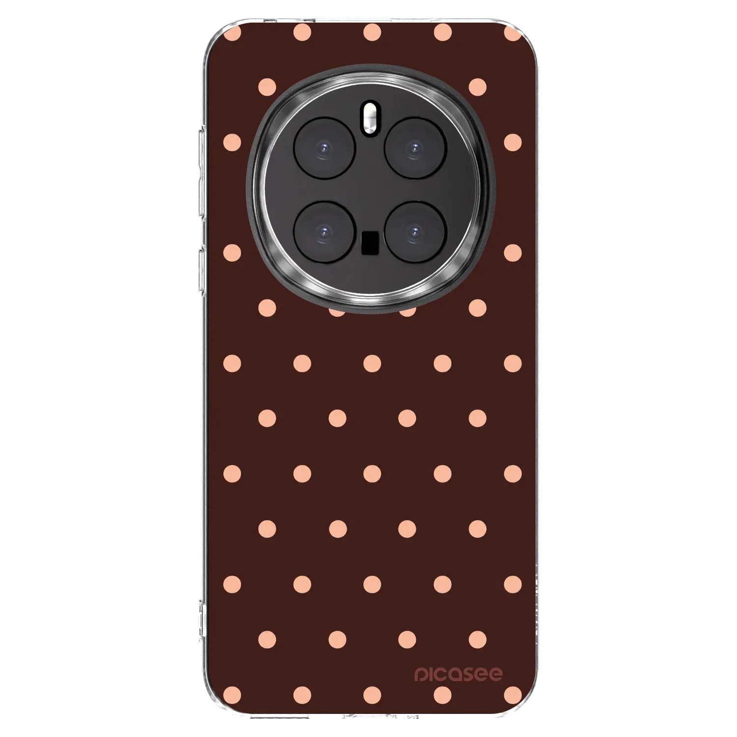 Picasee silikonski prozorni ovitek za Honor Magic7 Pro 5G - Peach Dots & Chocolate