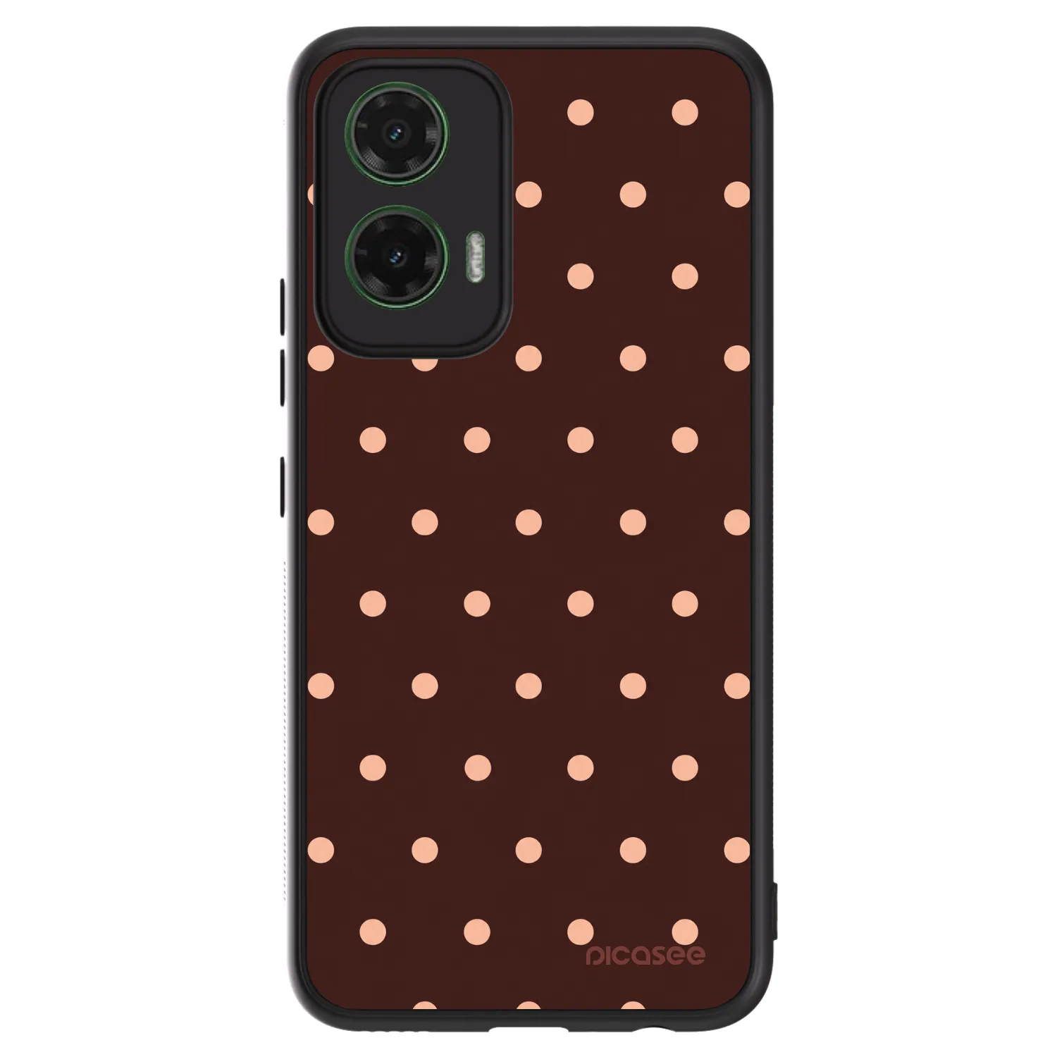 Picasee ULTIMATE CASE za Motorola Moto G35 5G - Peach Dots & Chocolate
