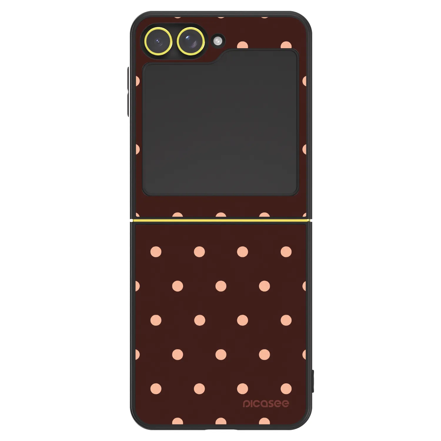 Picasee ULTIMATE CASE za Samsung Galaxy Z Flip6 5G - Peach Dots & Chocolate