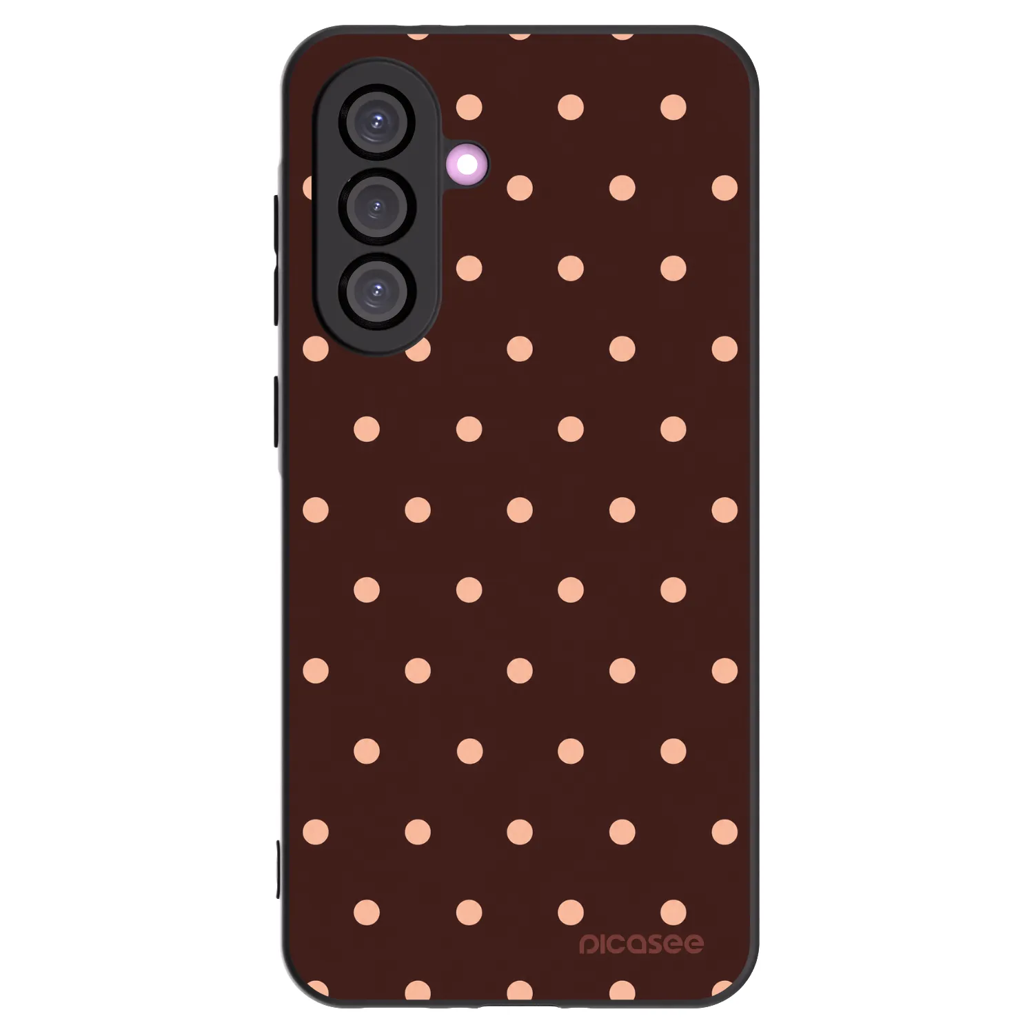 Picasee silikonski črni ovitek za Samsung Galaxy A56 5G A566B - Peach Dots & Chocolate