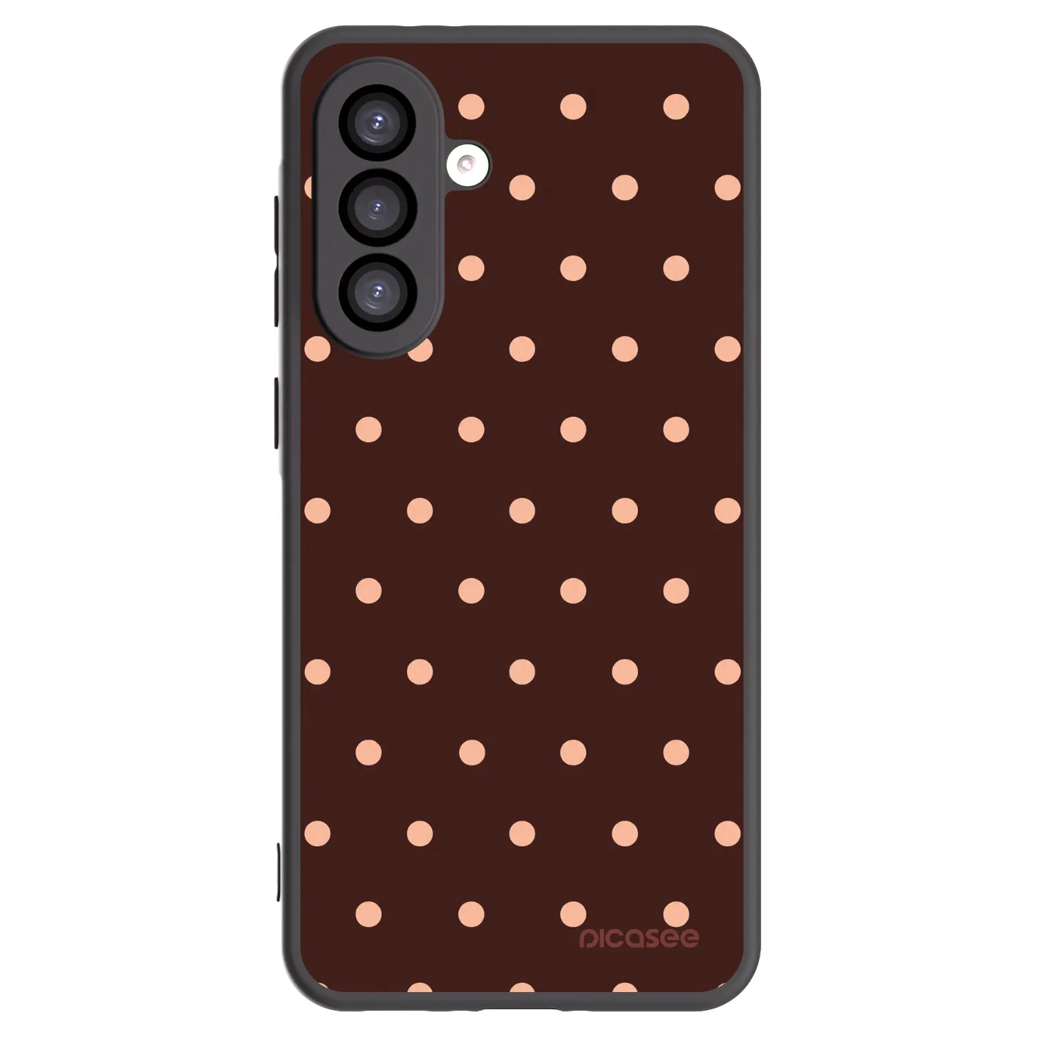 Picasee silikonski črni ovitek za Samsung Galaxy A26 5G A266B - Peach Dots & Chocolate