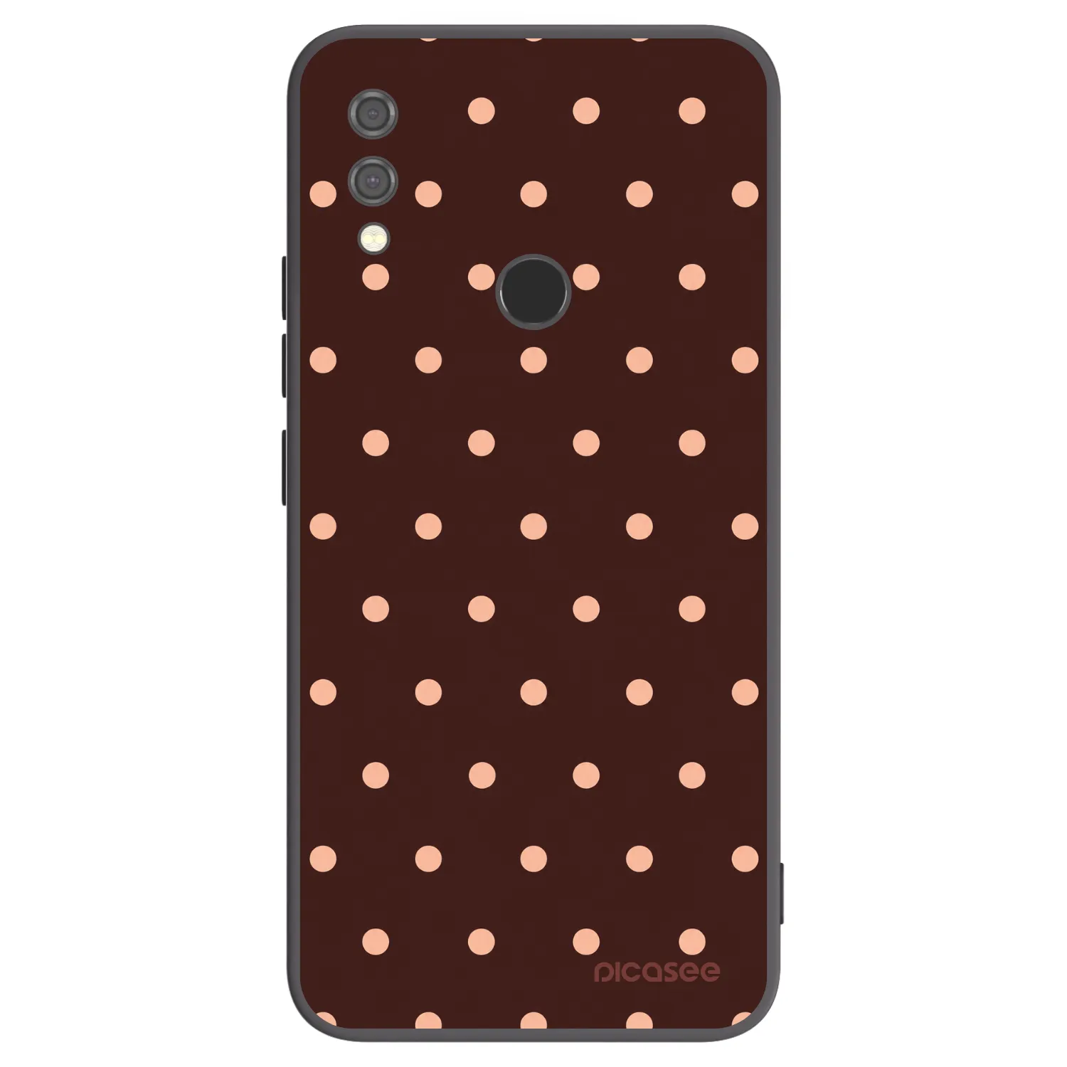 Picasee silikonski črni ovitek za Xiaomi Redmi Note 7 - Peach Dots & Chocolate