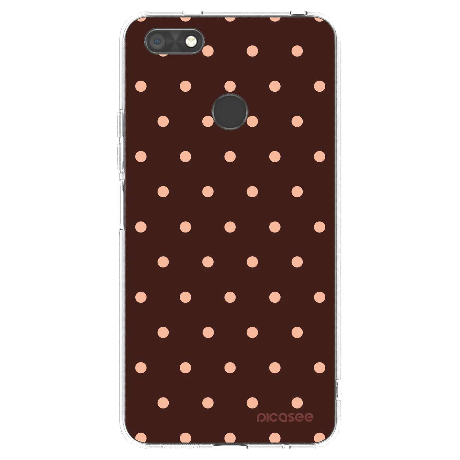 Picasee silikonski prozorni ovitek za Huawei P9 Lite Mini - Peach Dots & Chocolate