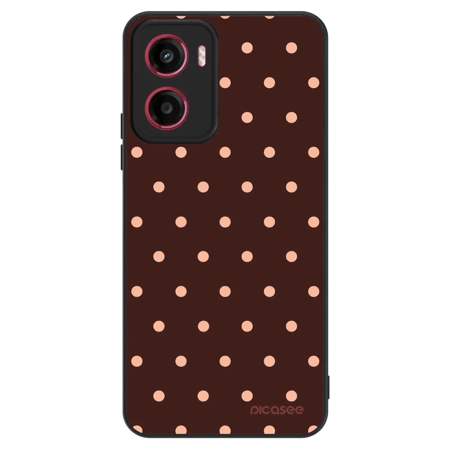 Picasee ULTIMATE CASE za Motorola Moto G05 - Peach Dots & Chocolate