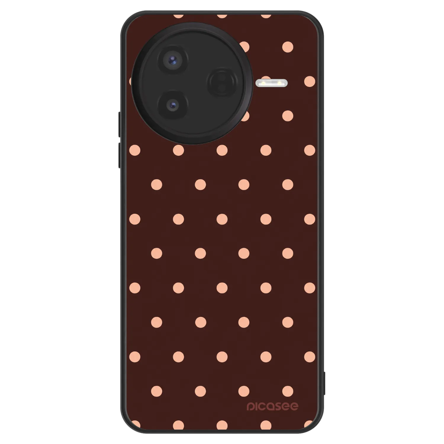 Picasee ULTIMATE CASE za Xiaomi Poco F7 Pro 5G - Peach Dots & Chocolate