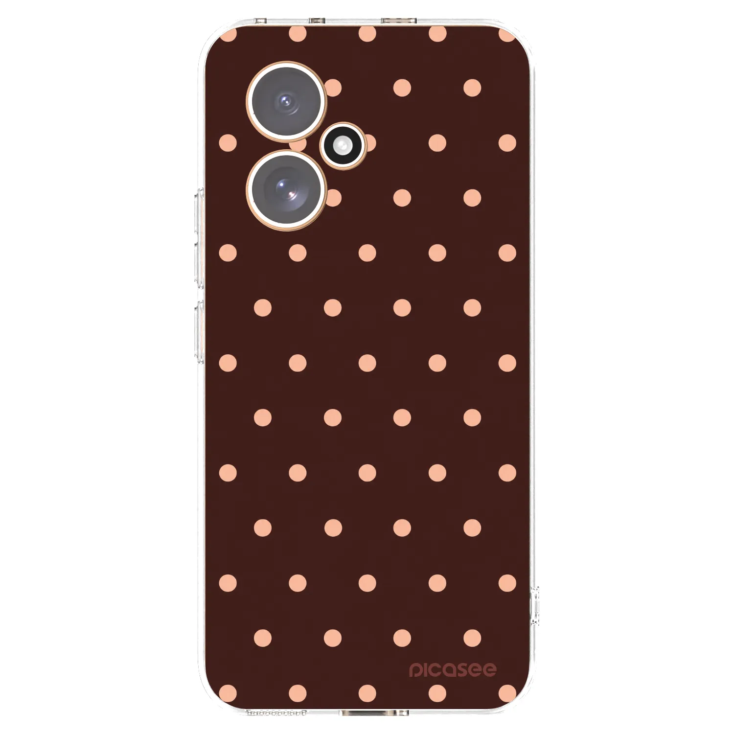 Picasee silikonski prozorni ovitek za Honor 400 5G - Peach Dots & Chocolate