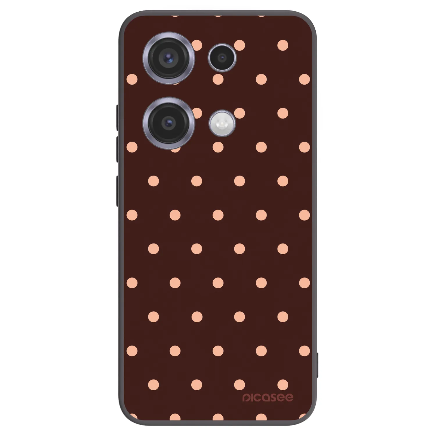 Picasee silikonski črni ovitek za Xiaomi Redmi Note 14S - Peach Dots & Chocolate