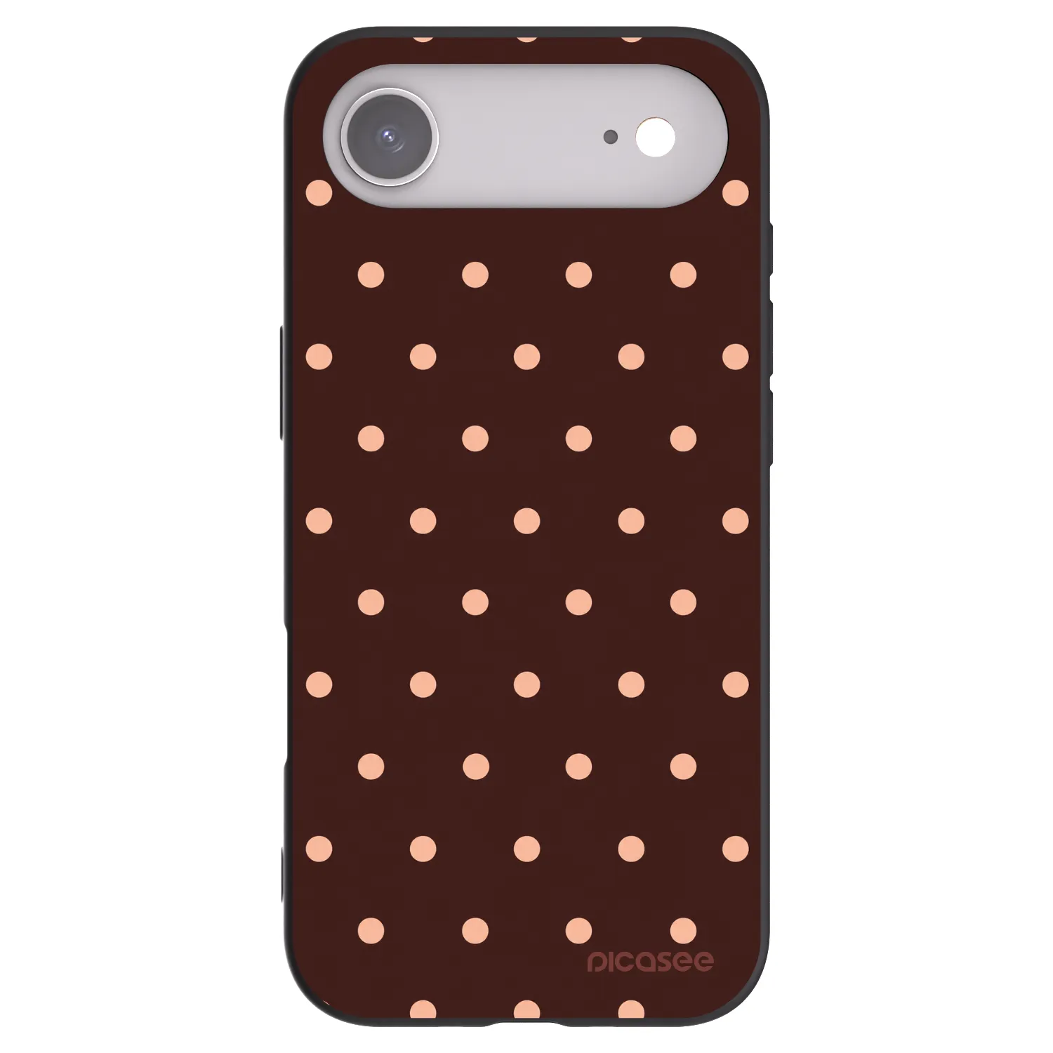 Picasee silikonski črni ovitek za Apple iPhone Air - Peach Dots & Chocolate