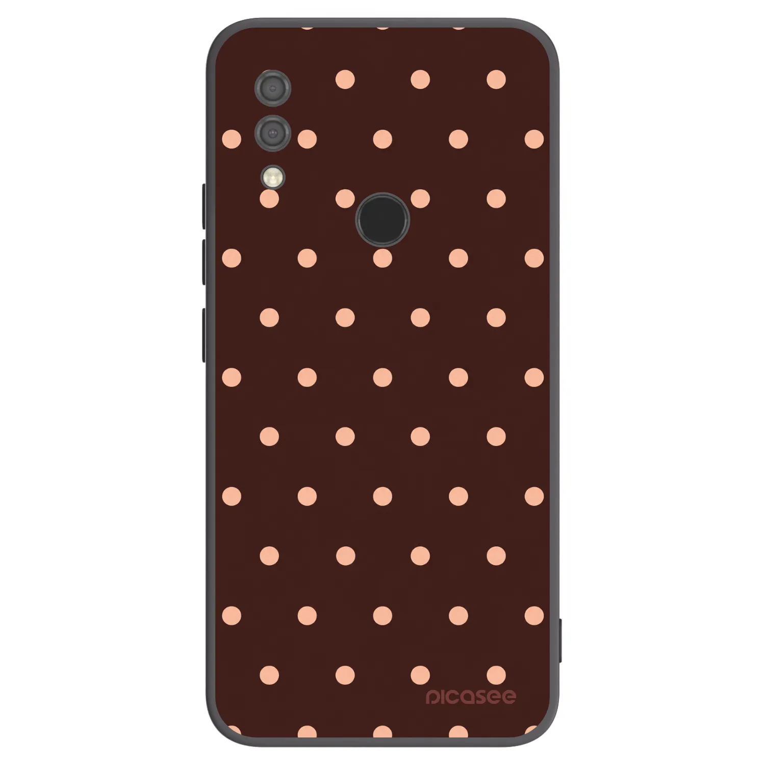 Picasee silikonski črni ovitek za Xiaomi Redmi 7 - Peach Dots & Chocolate
