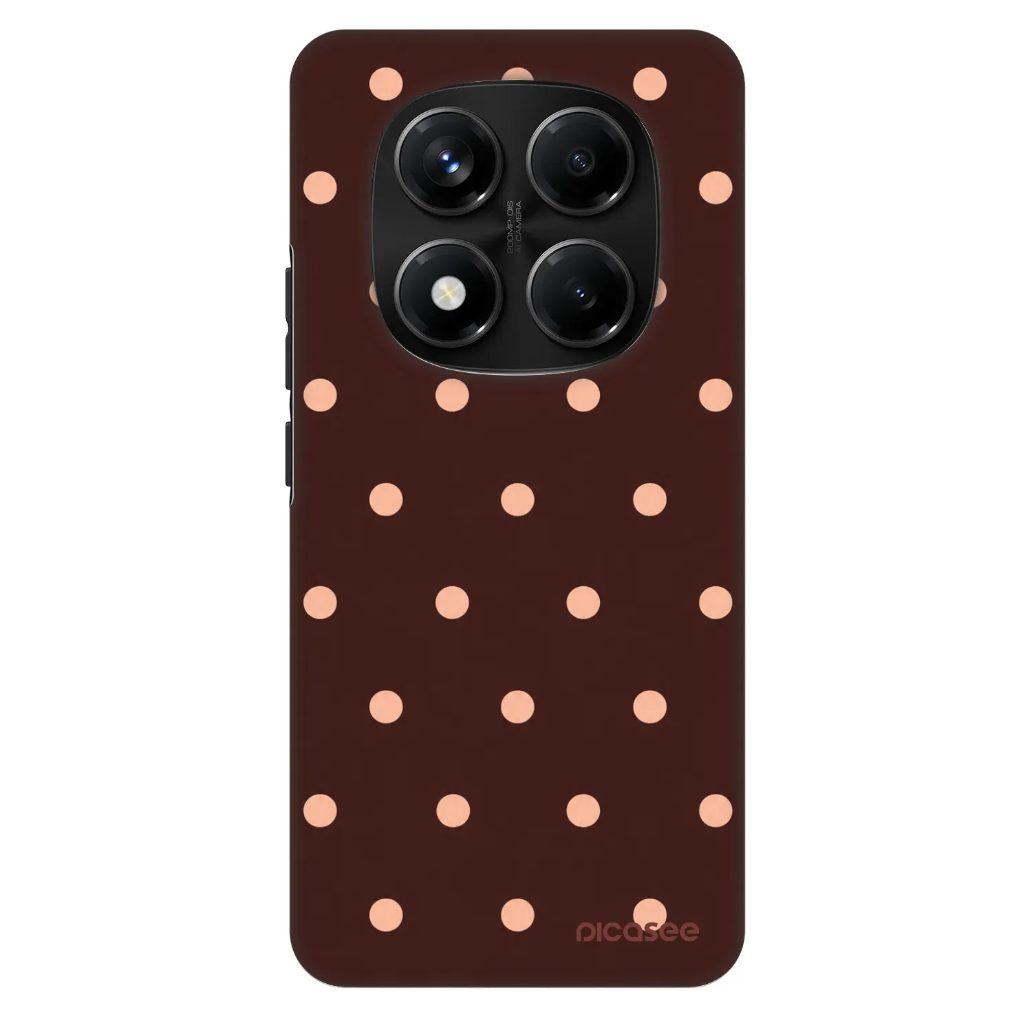 Picasee Fashion Case za Xiaomi Redmi Note 14 Pro+ 5G - Peach Dots & Chocolate