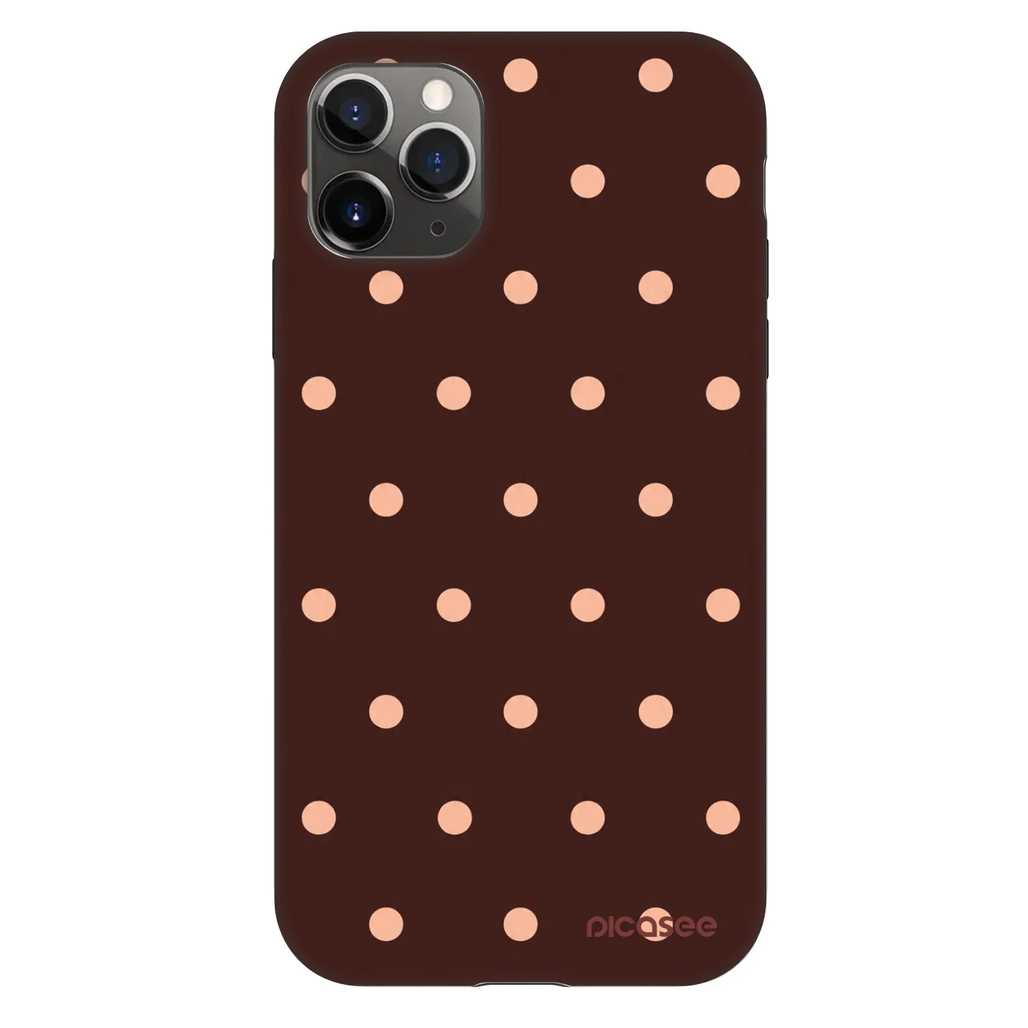 Picasee Fashion Case za Apple iPhone 11 Pro - Peach Dots & Chocolate