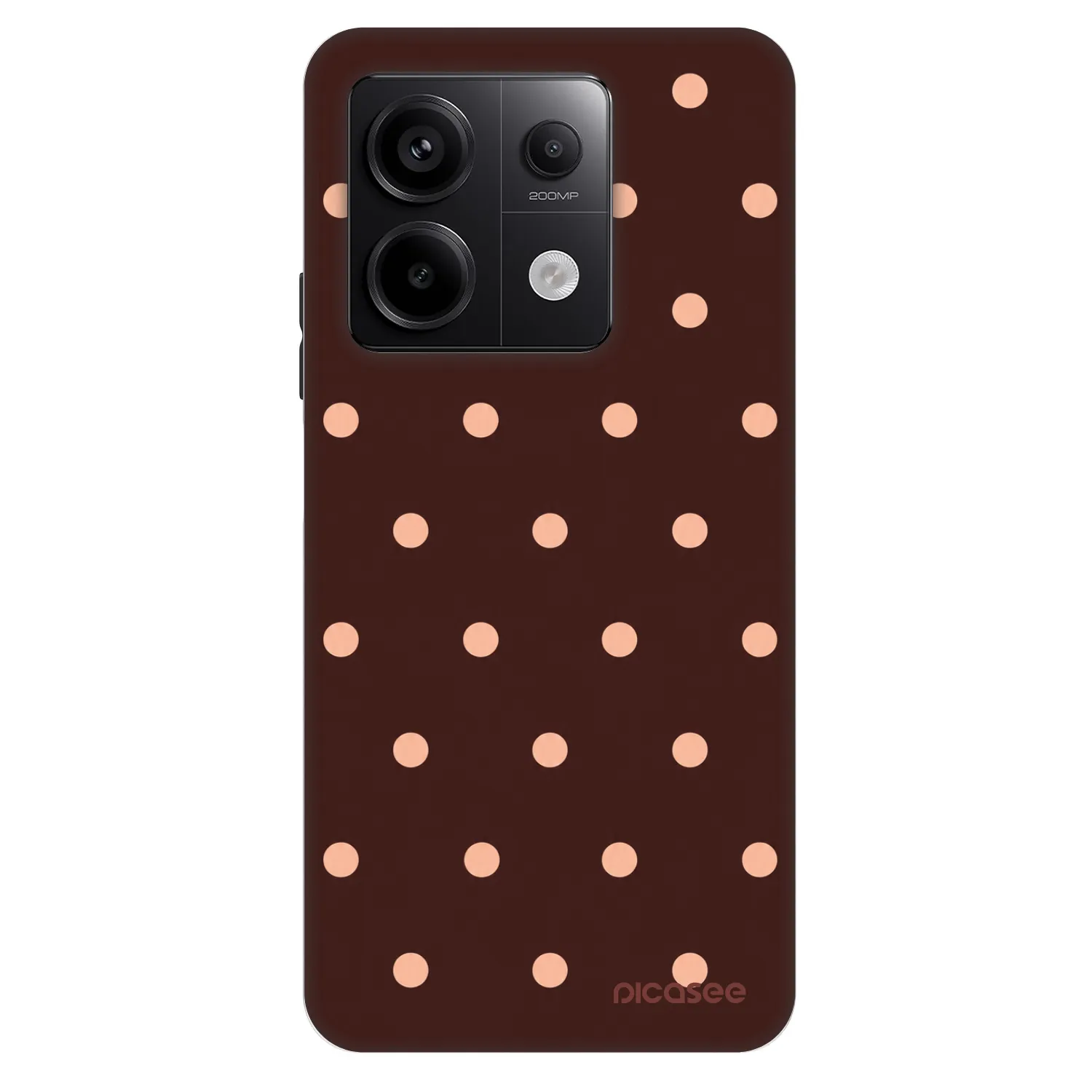 Picasee Fashion Case za Xiaomi Redmi Note 13 Pro 5G - Peach Dots & Chocolate