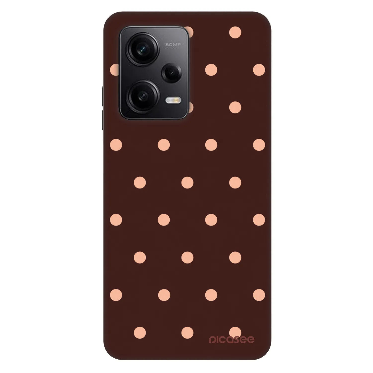 Picasee Fashion Case za Xiaomi Redmi Note 12 Pro 5G - Peach Dots & Chocolate