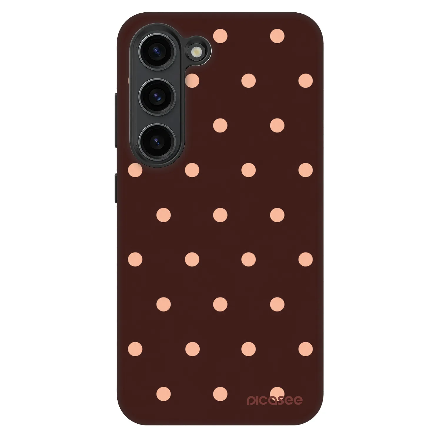 Picasee Fashion Case za Samsung Galaxy S23+ 5G - Peach Dots & Chocolate