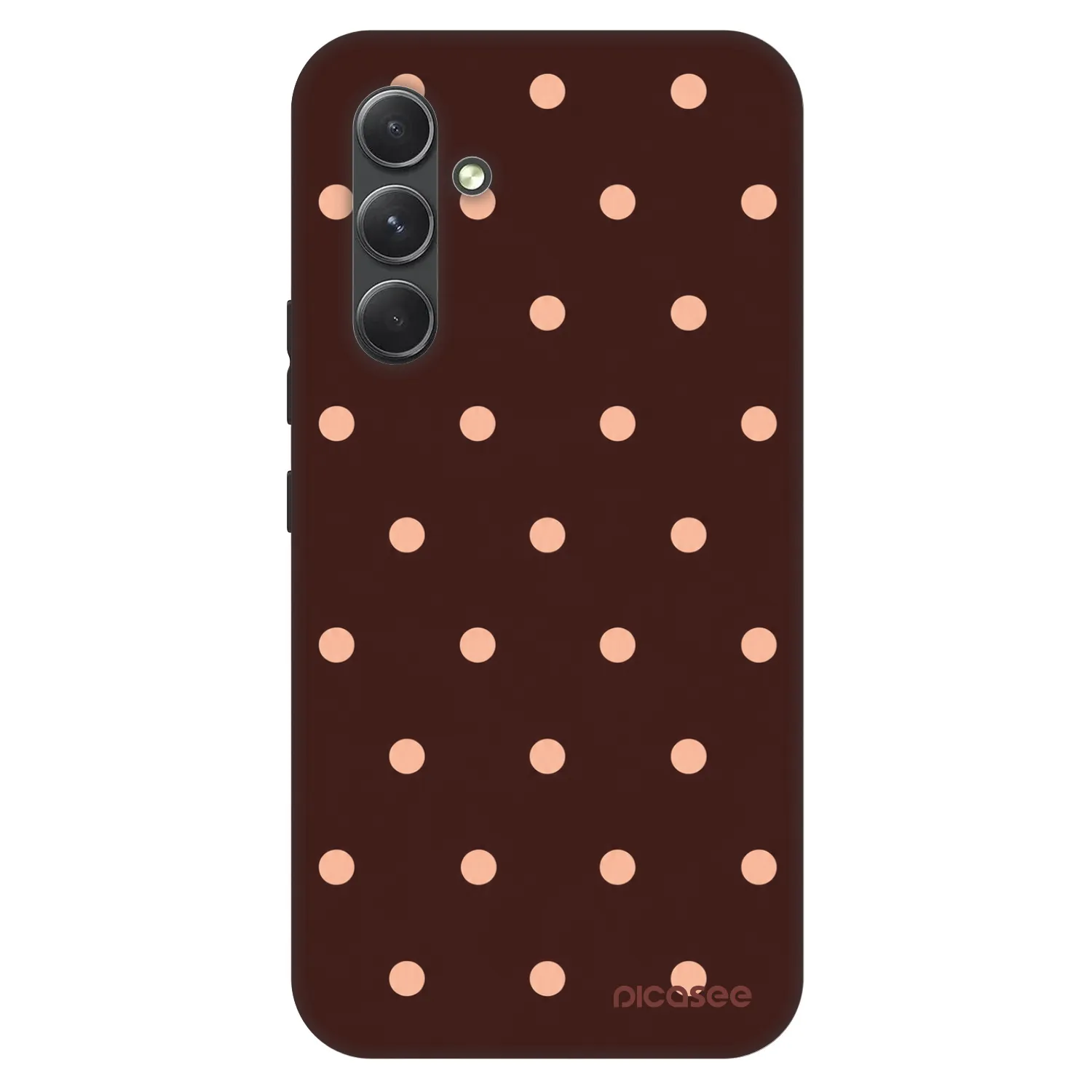 Picasee Fashion Case za Samsung Galaxy A54 5G A546B - Peach Dots & Chocolate