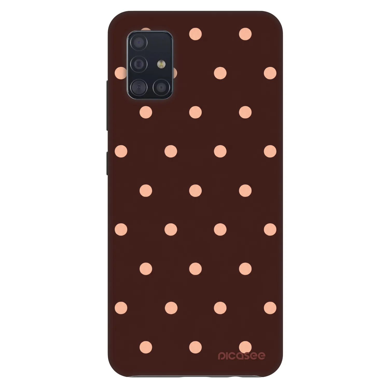 Picasee Fashion Case za Samsung Galaxy A51 A515F - Peach Dots & Chocolate