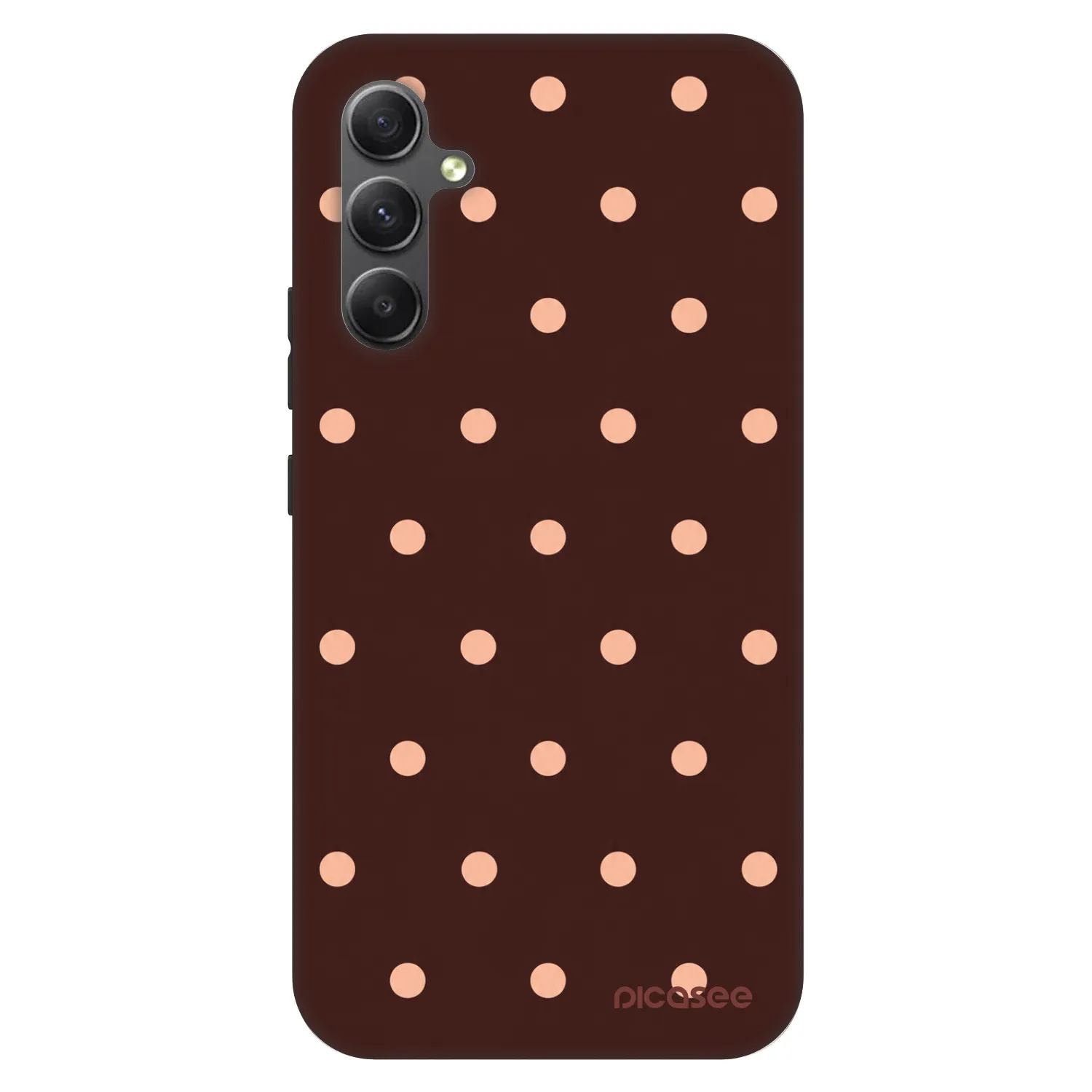 Picasee Fashion Case za Samsung Galaxy A34 5G A346B - Peach Dots & Chocolate