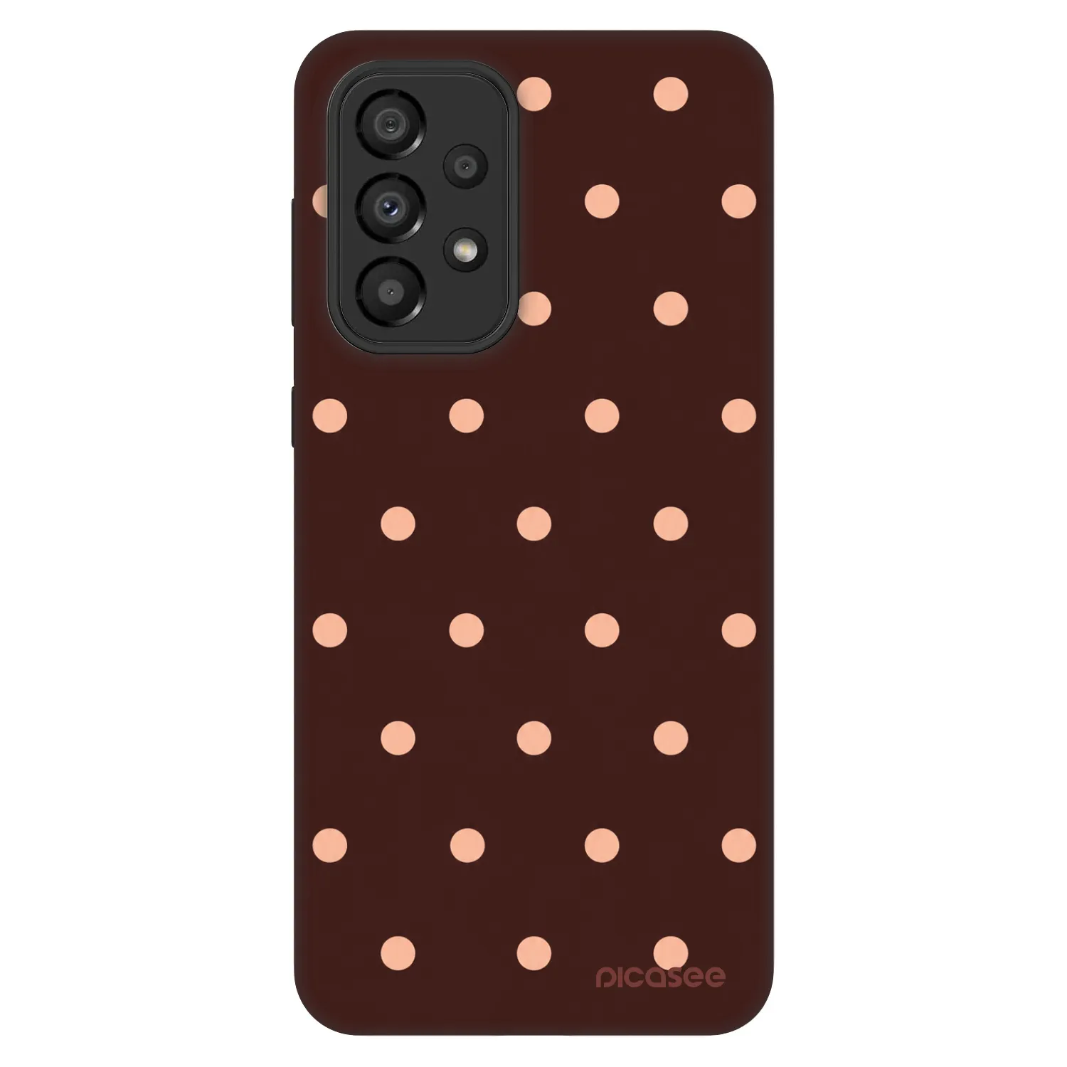 Picasee Fashion Case za Samsung Galaxy A33 5G A336 - Peach Dots & Chocolate