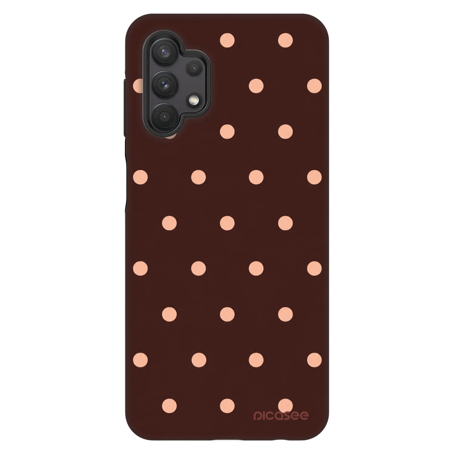 Picasee Fashion Case za Samsung Galaxy A32 5G A326B - Peach Dots & Chocolate