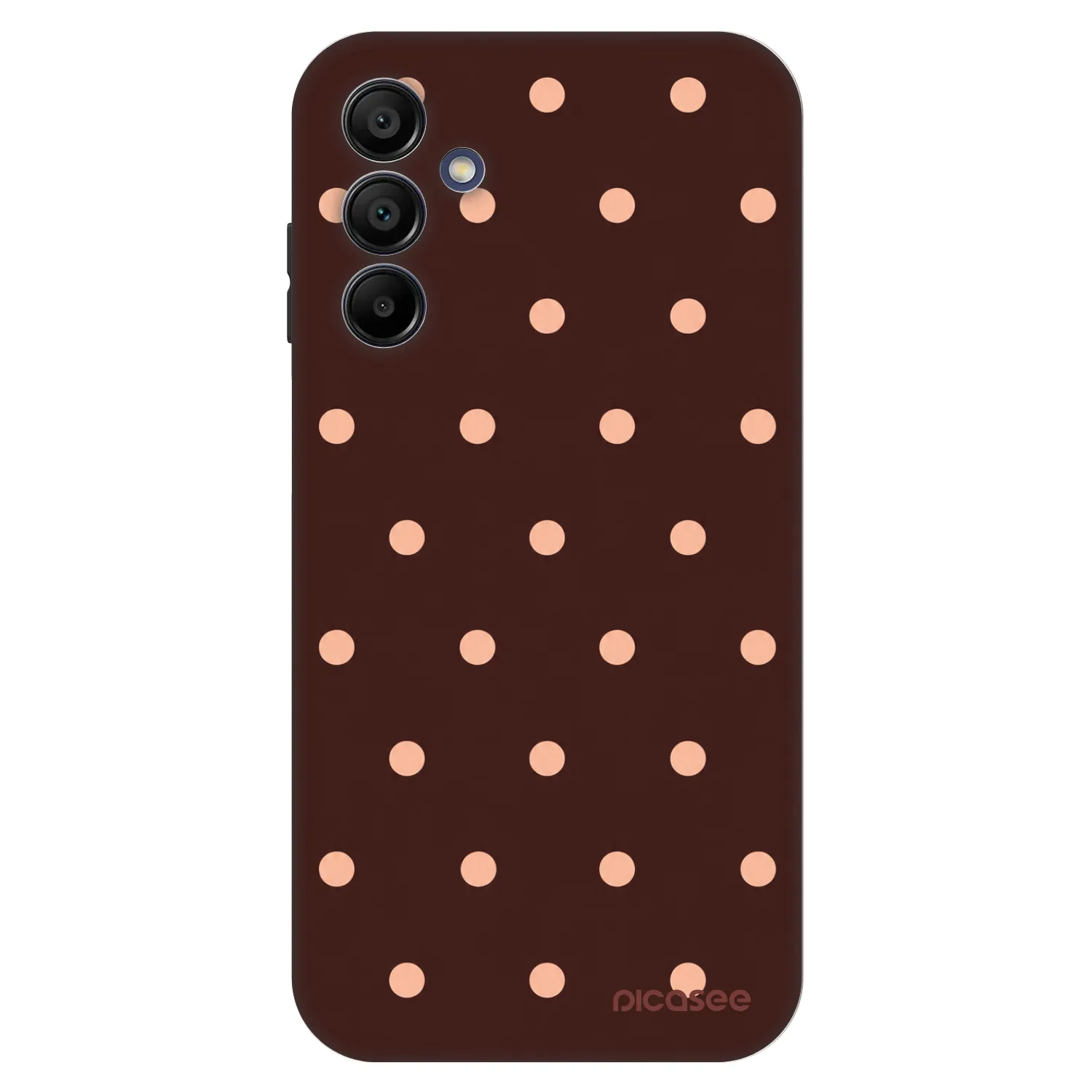Picasee Fashion Case za Samsung Galaxy A15 A156B 5G - Peach Dots & Chocolate