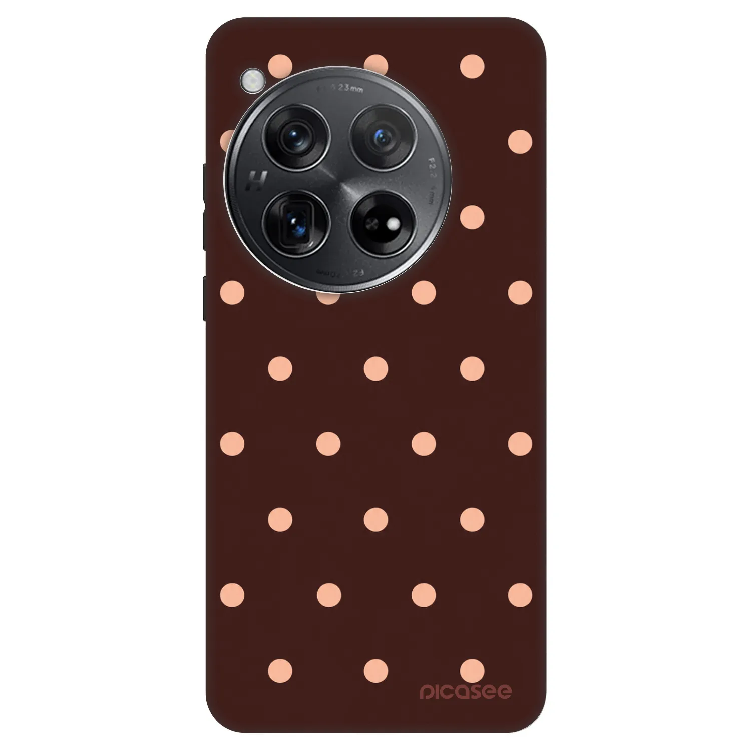 Picasee Fashion Case za OnePlus 12 5G - Peach Dots & Chocolate