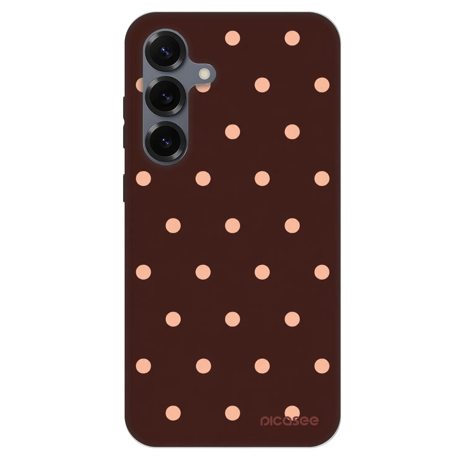 Picasee Fashion Case PowerShare pro Samsung Galaxy S25+ 5G - Peach Dots & Chocolate