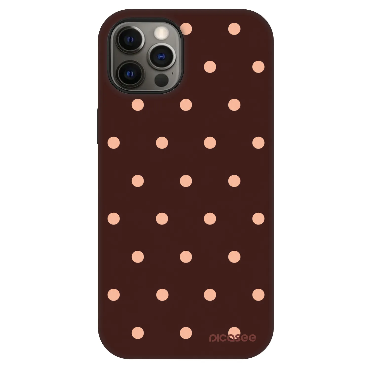 Picasee Fashion Case MagSafe za Apple iPhone 12 Pro - Peach Dots & Chocolate