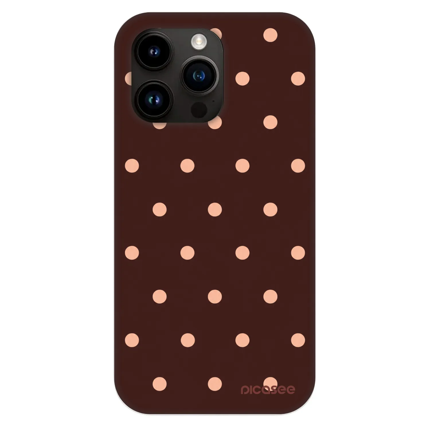Picasee Fashion Case MagSafe za Apple iPhone 13 Pro - Peach Dots & Chocolate