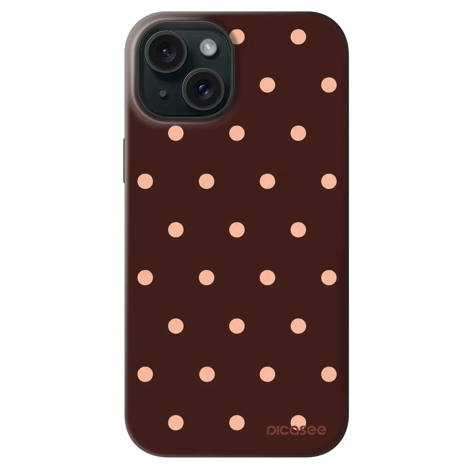 Picasee Fashion Case MagSafe za Apple iPhone 14 - Peach Dots & Chocolate