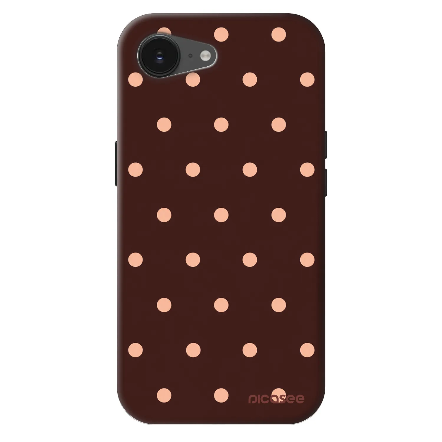 Picasee Fashion Case MagSafe za Apple iPhone 16e - Peach Dots & Chocolate