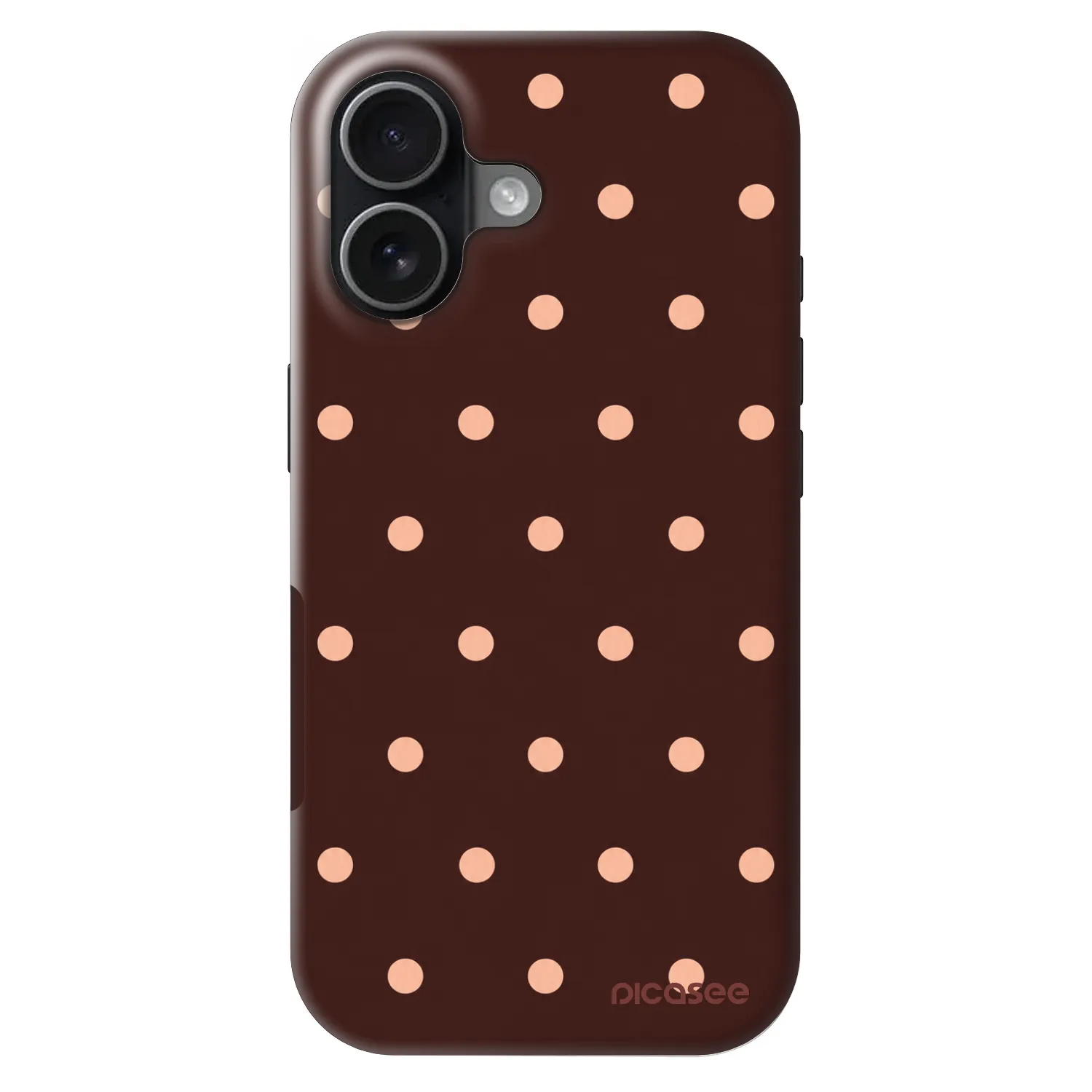 Picasee Fashion Case MagSafe za Apple iPhone 17 - Peach Dots & Chocolate