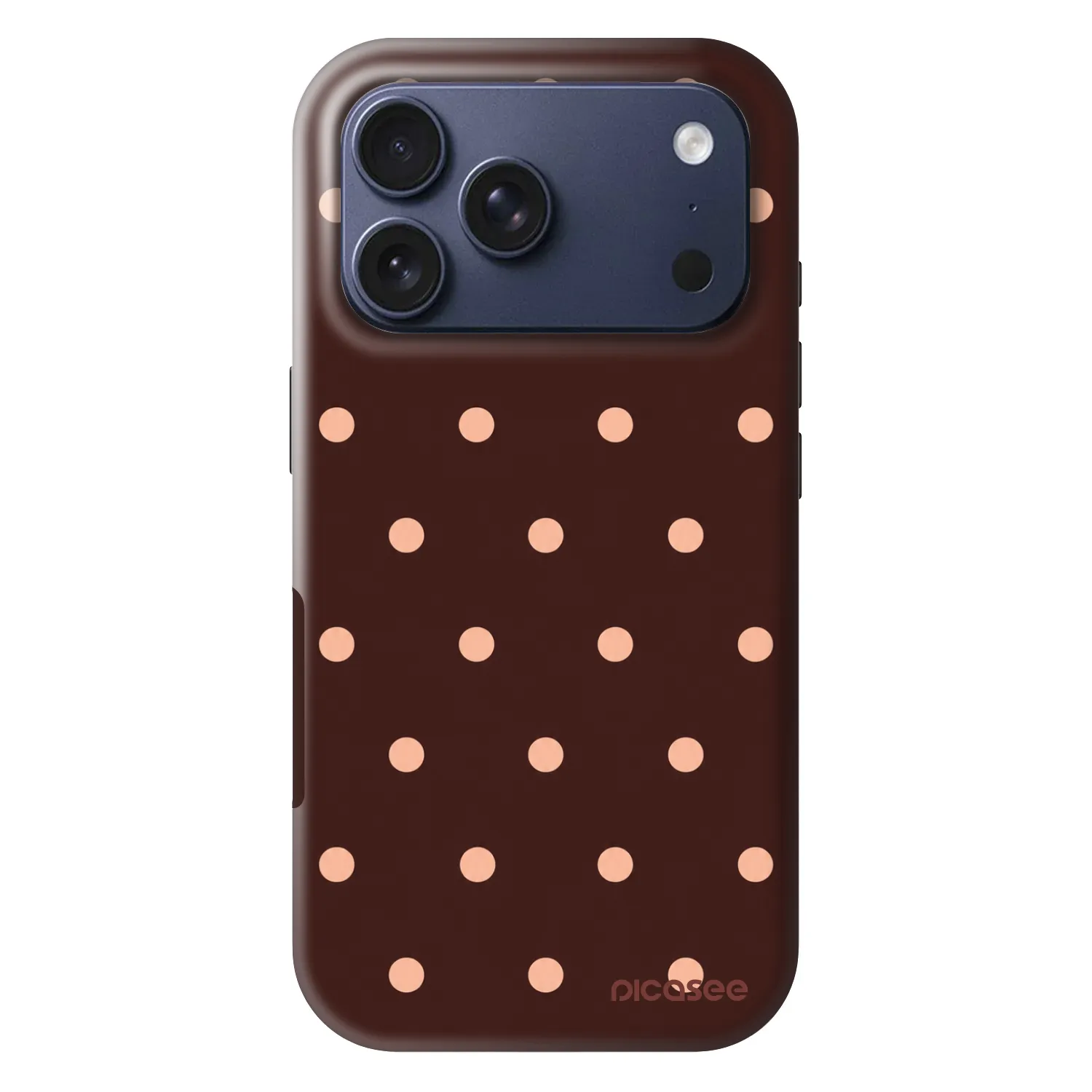 Picasee Fashion Case MagSafe za Apple iPhone 17 Pro - Peach Dots & Chocolate